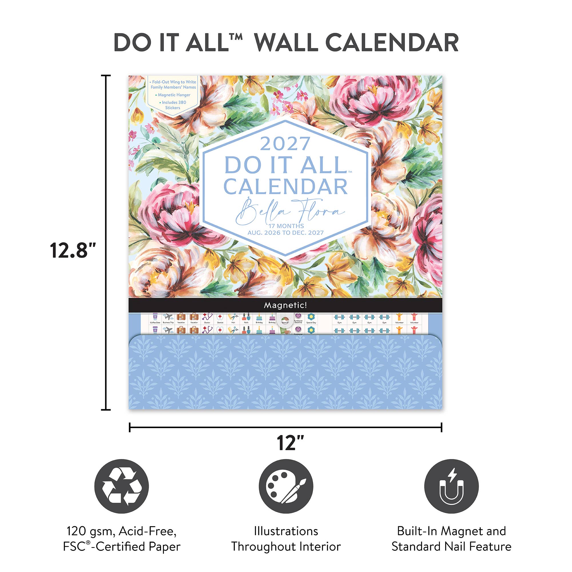 2027 Bella Flora Do It All Wall™ Calendar