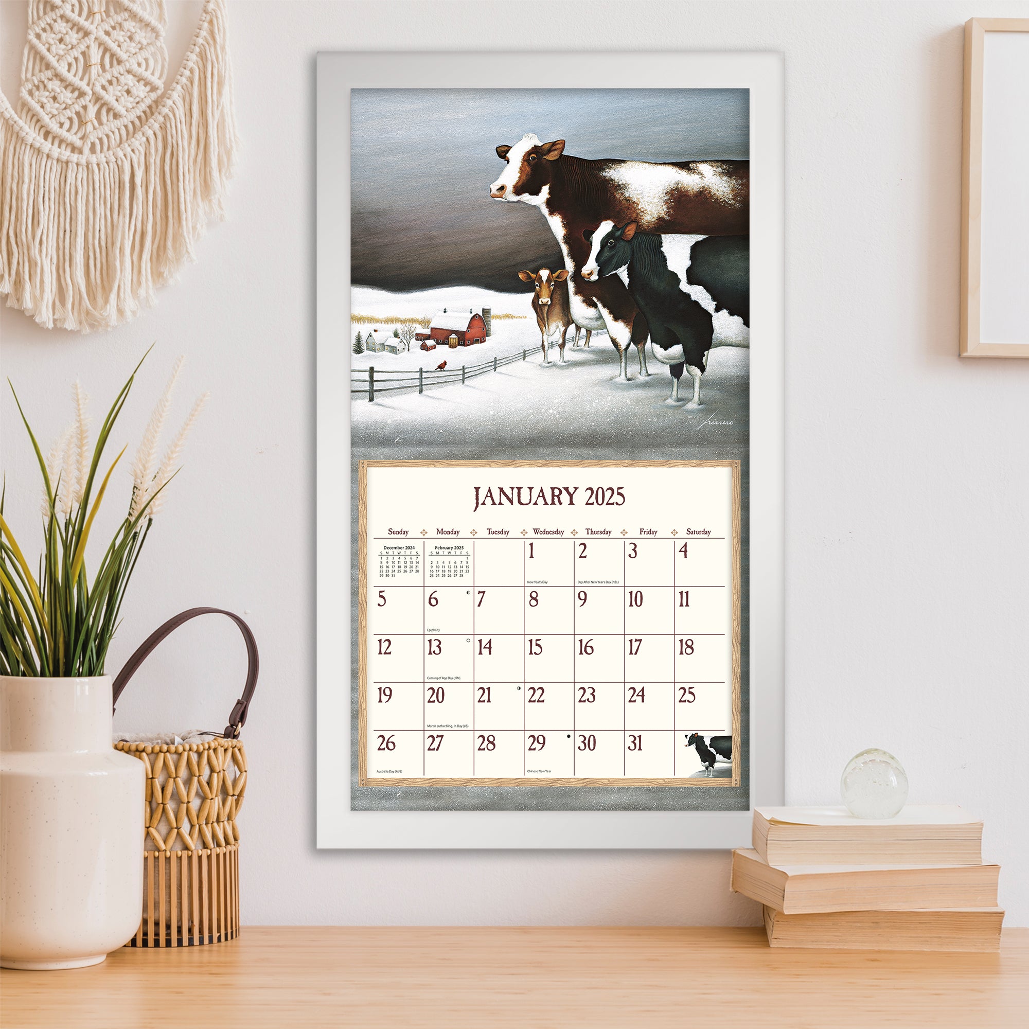 2025 Cows Cows Cows By Lowell Herrero - LANG Deluxe Wall Calendar