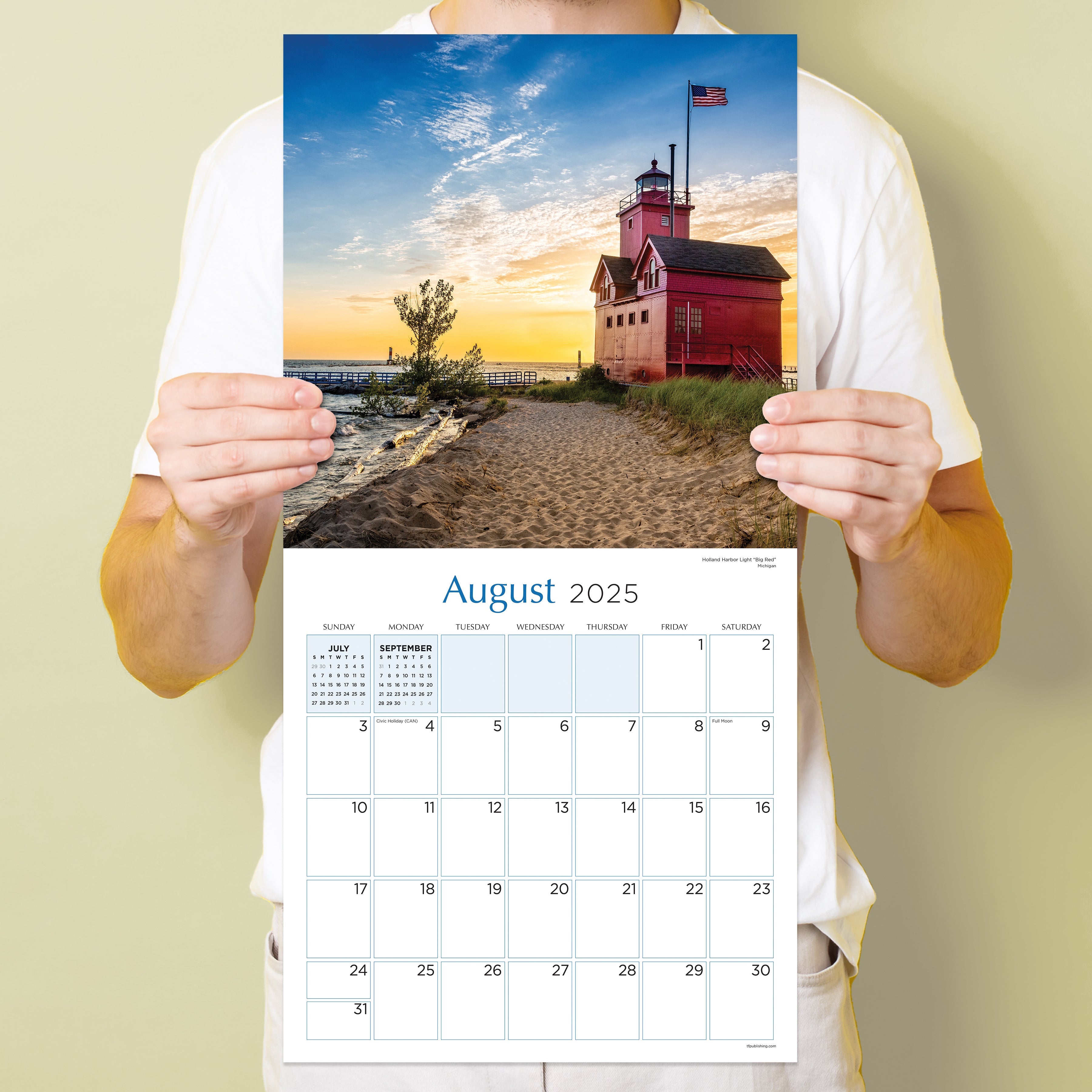 2025 Lighthouses - Square Wall Calendar