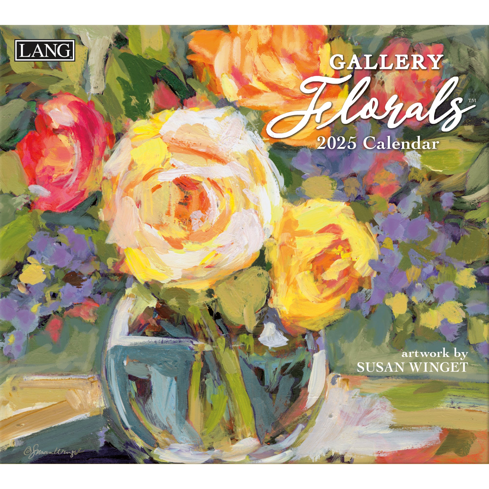 2025 Gallery Florals By Susan Winget - LANG Deluxe Wall Calendar