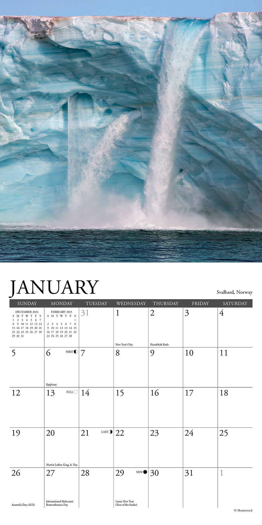 2025 Waterfalls - Mini Wall Calendar