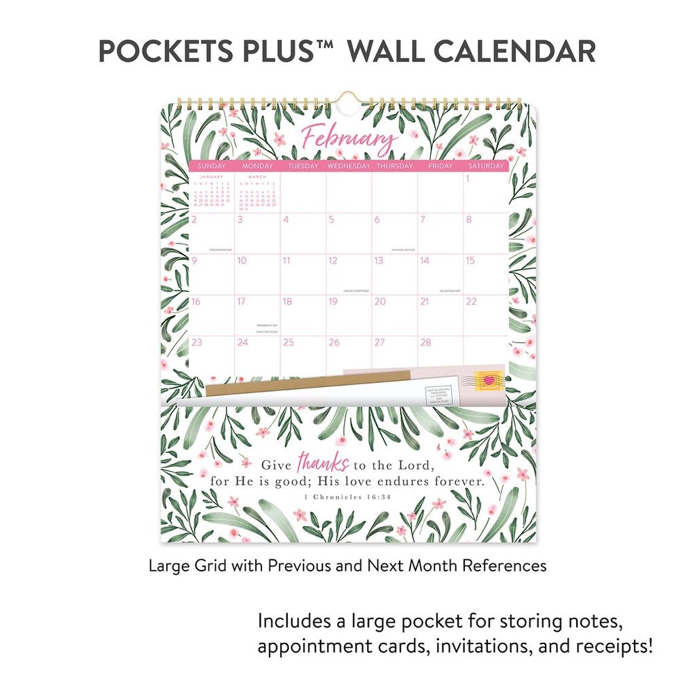 2025 Beautiful Creation Pockets Plus - Deluxe Wall Calendar by Orange Circle Studio