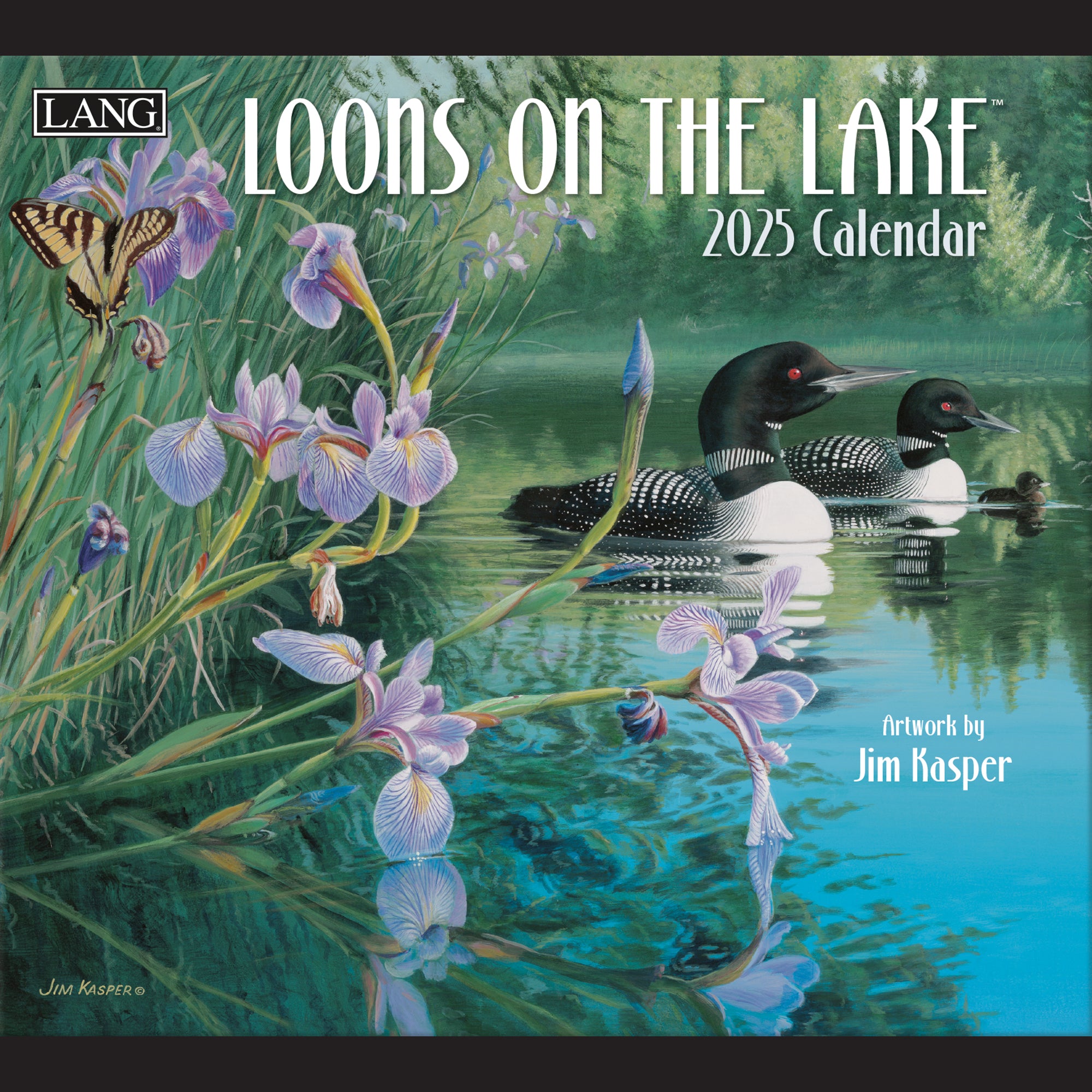 2025 Loons On The Lake By Gene Stevens - LANG Deluxe Wall Calendar