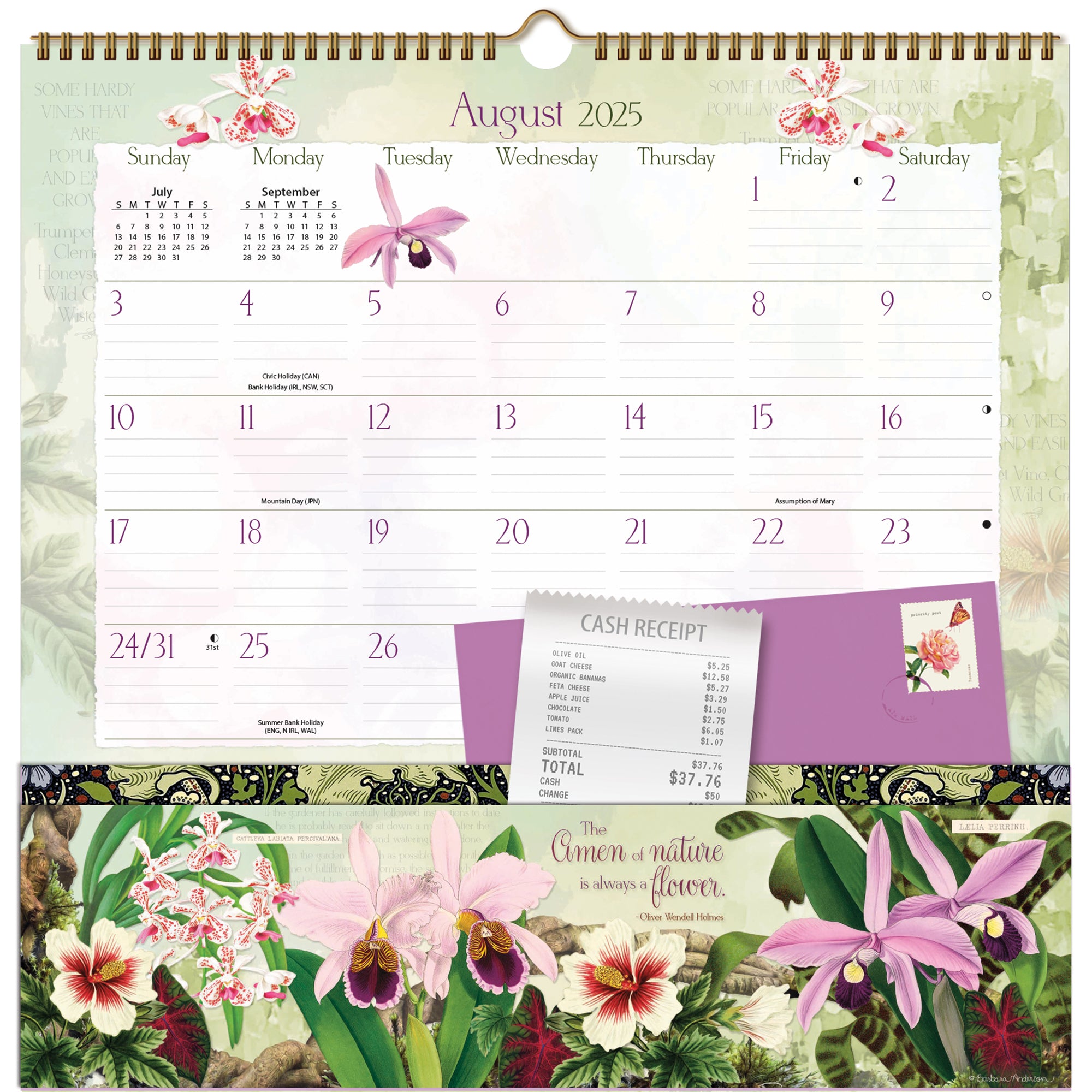 2025 Botanical Gardens - LANG Note Nook Square Wall Calendar