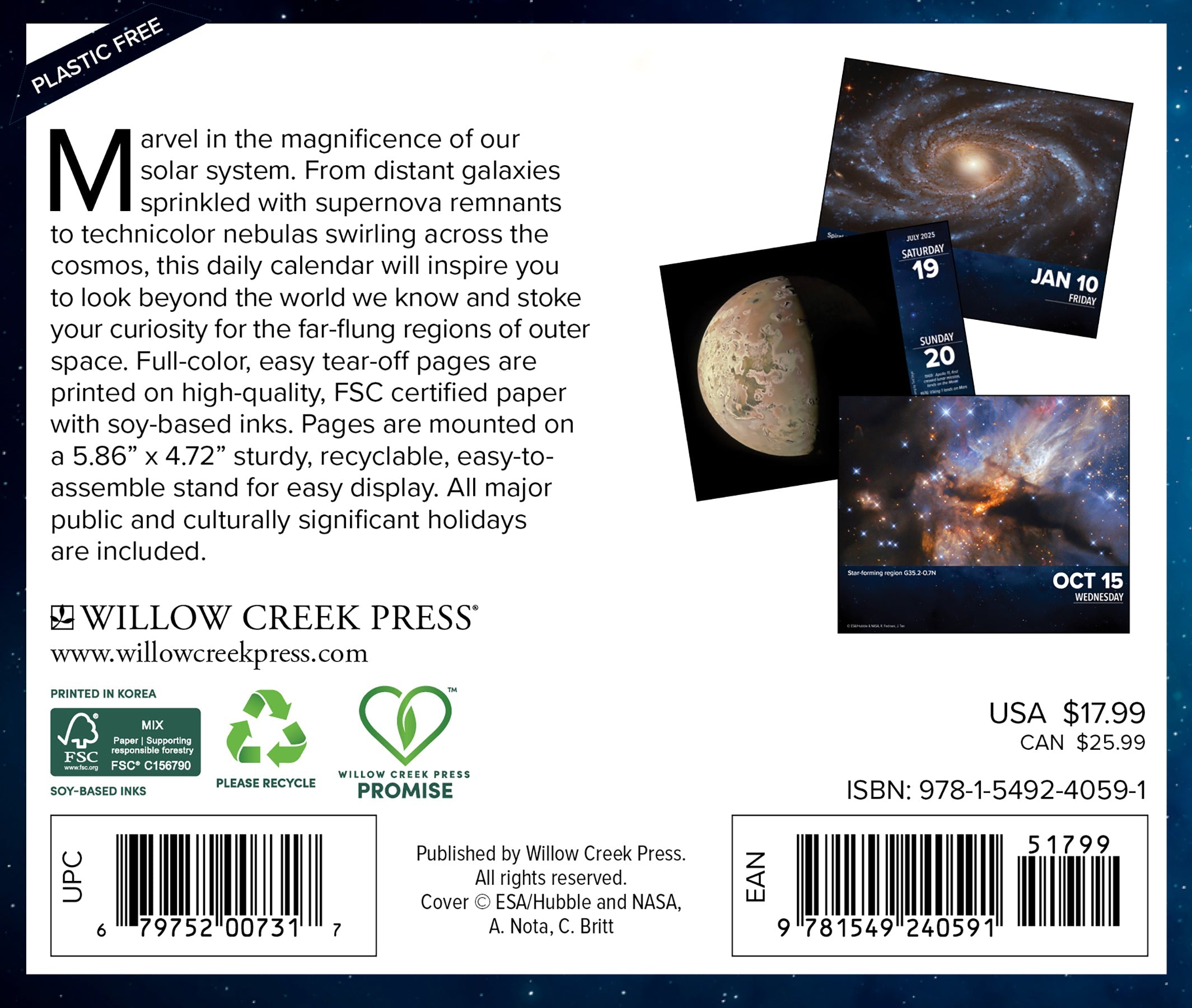 2025 Astronomy - Daily Boxed Page-A-Day Calendar