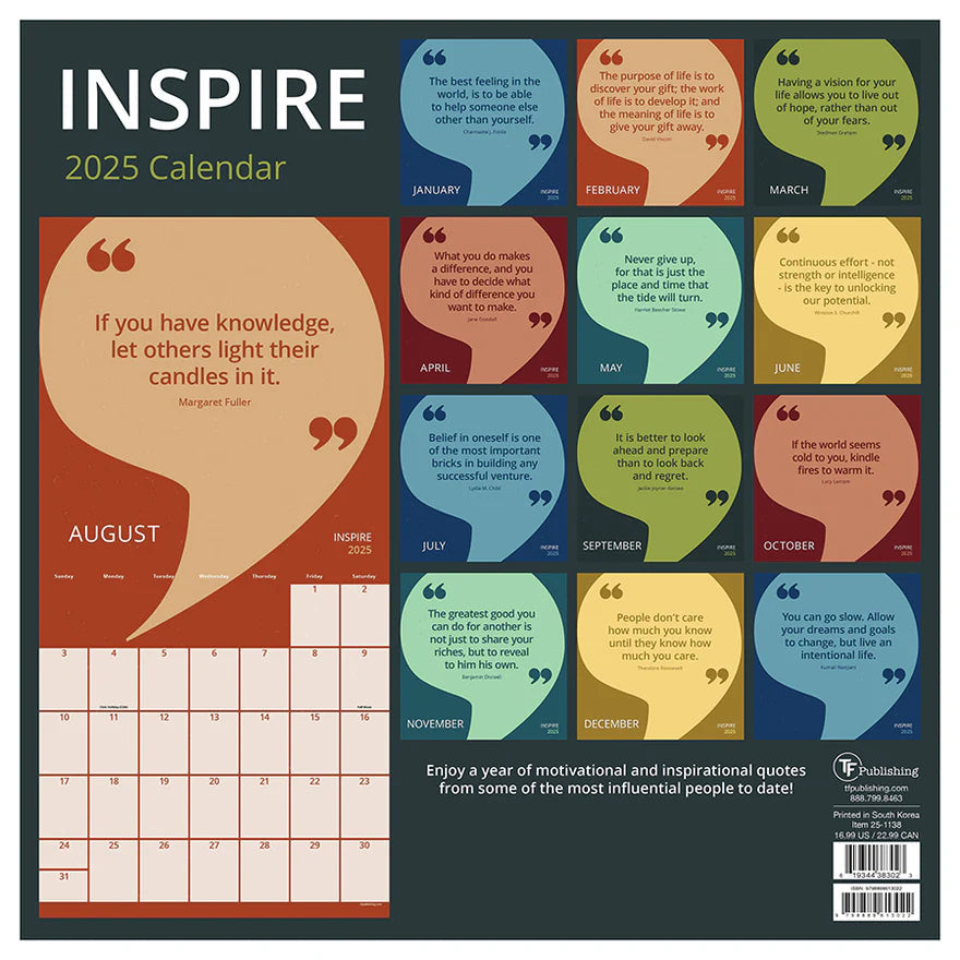 2025 Inspire - Square Wall Calendar
