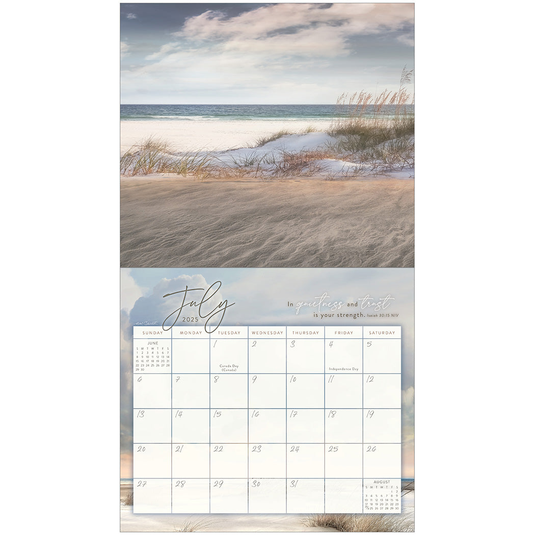 2025 Seaside Serenity - Legacy Deluxe Wall Calendar