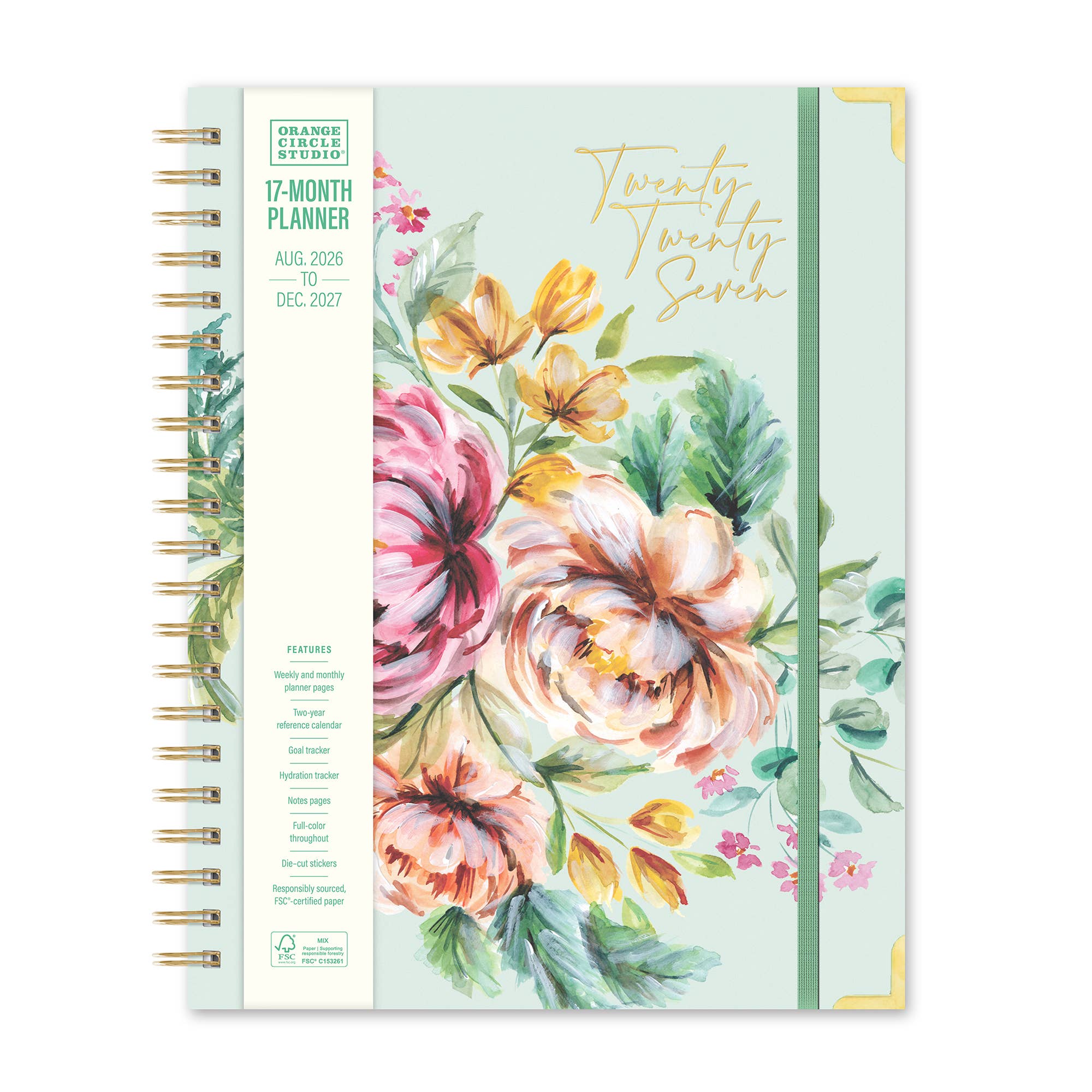 2027 Bella Flora Deluxe Extra-Large Spiral Planner