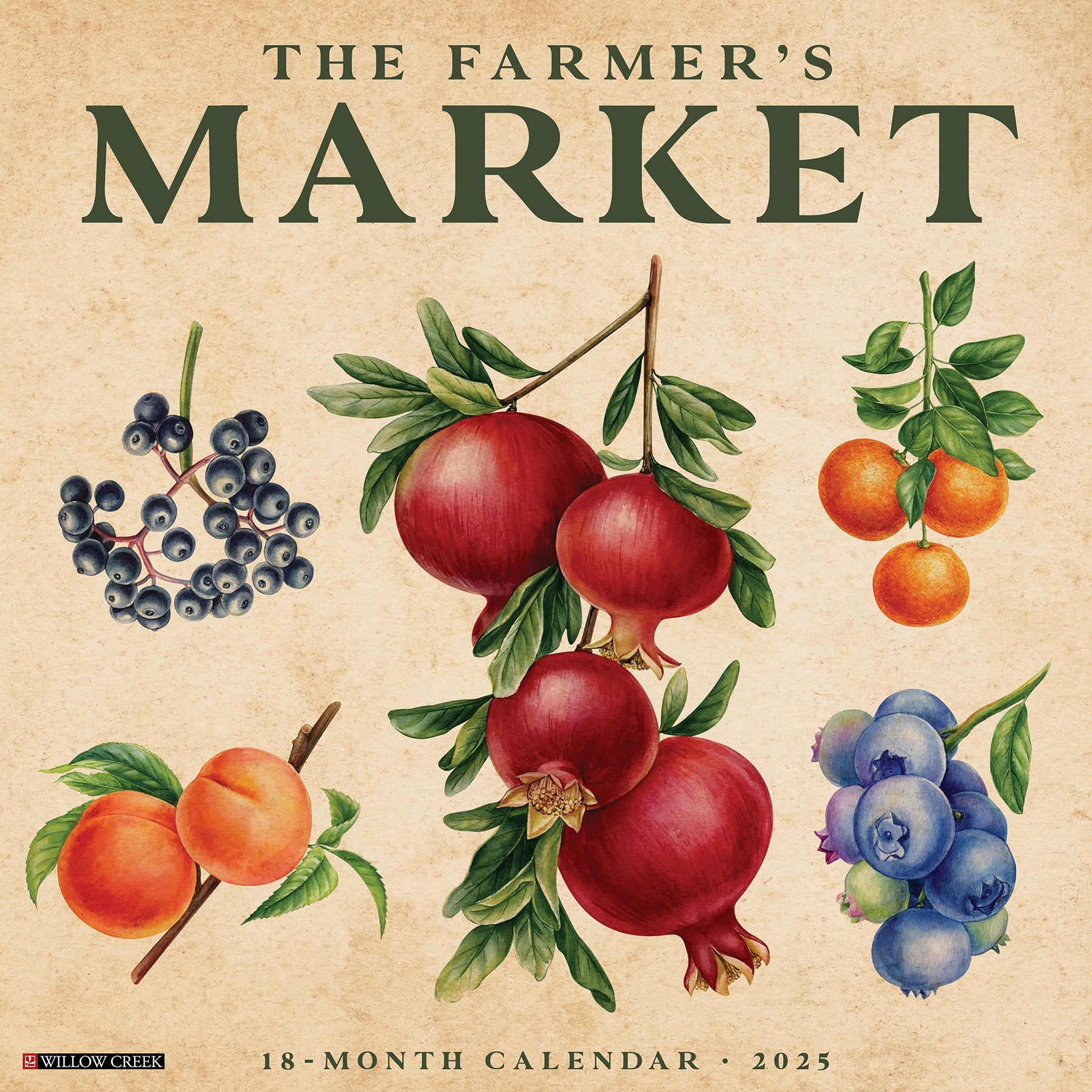 2025 Farmer's Market - Square Wall Calendar