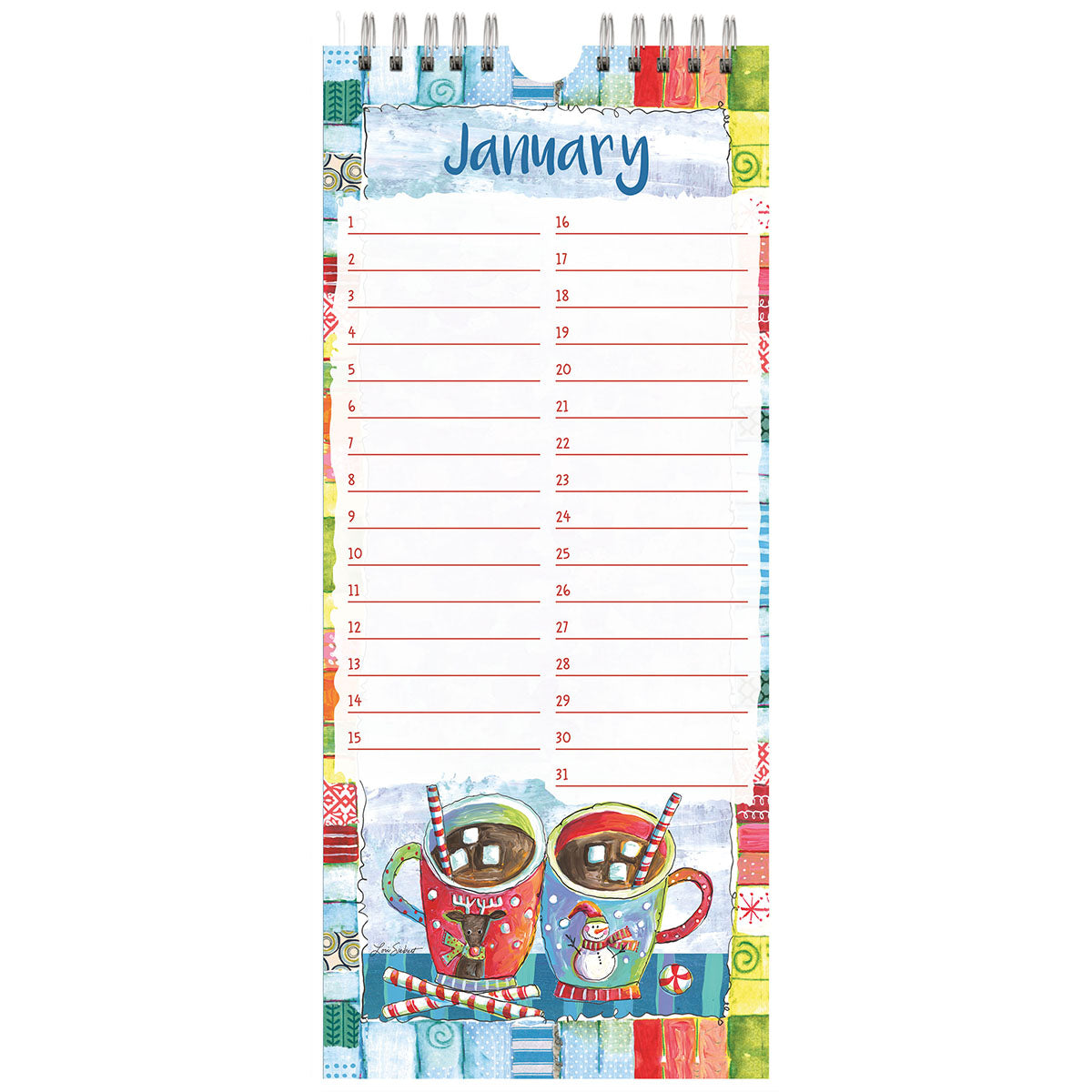 Happy Life Special Date Organizer - LANG Perpetual Slim Wall Calendar