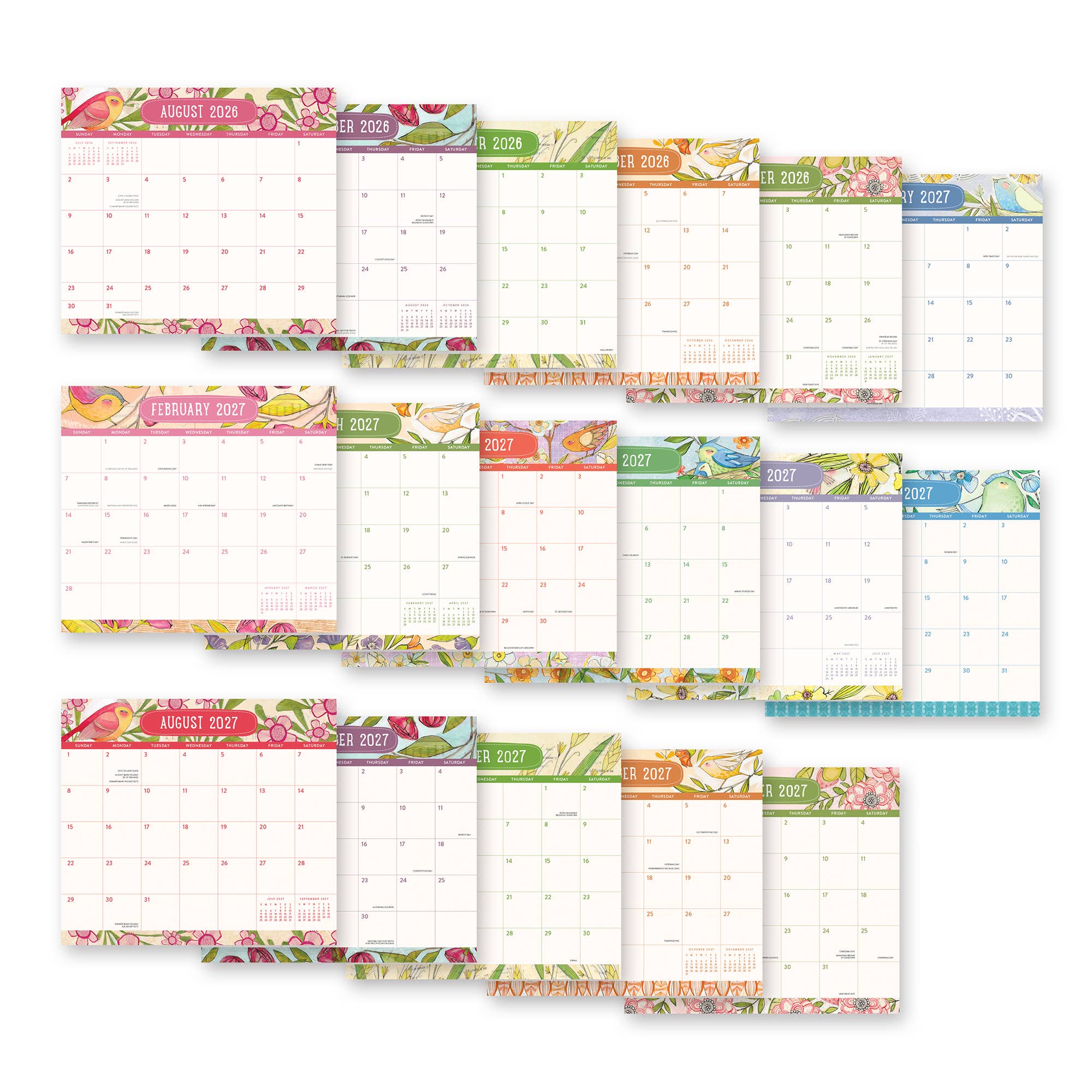 2027 Where Love Grows Magnetic Monthly Pad