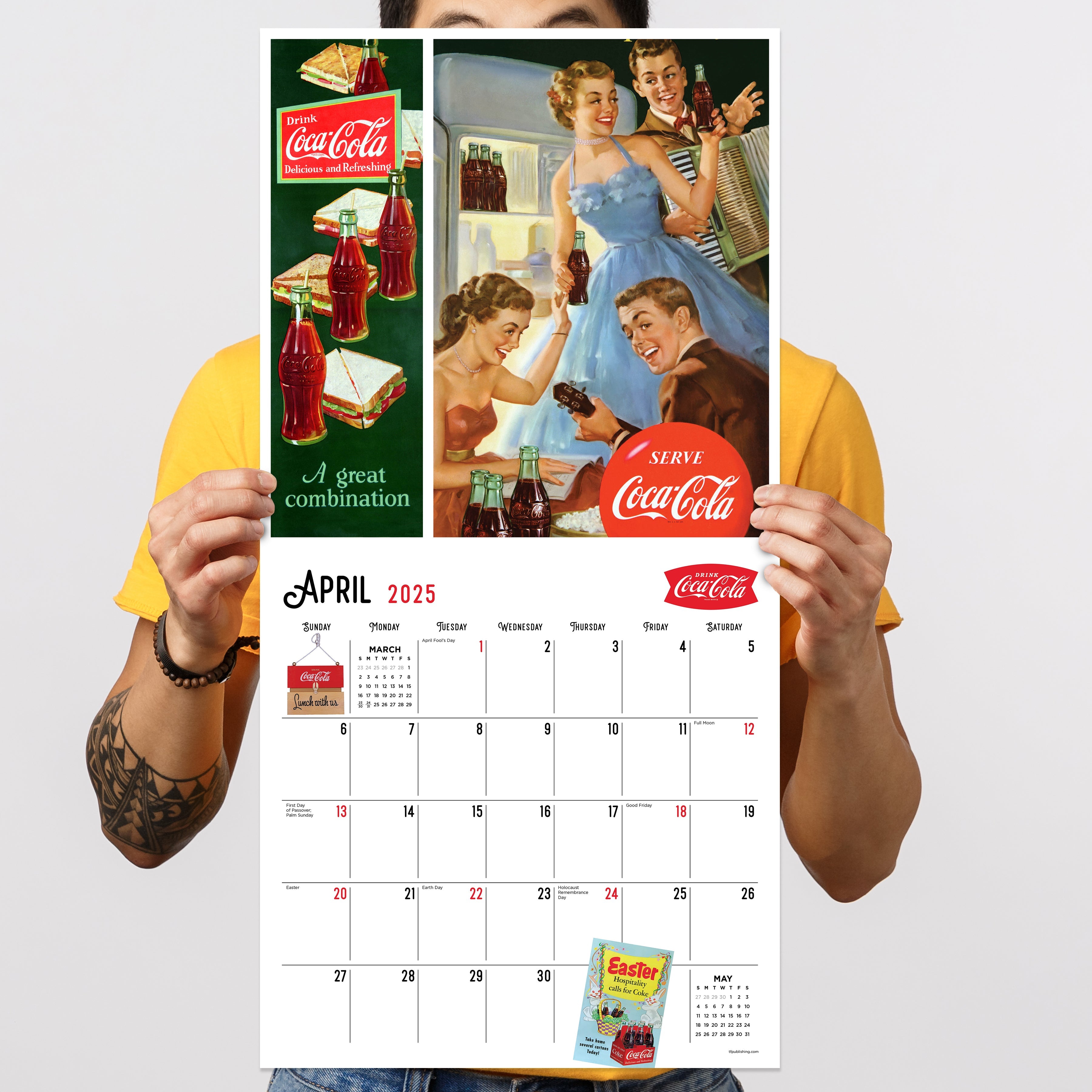 2025 Coca-Cola: Vintage Nostalgia - Square Wall Calendar