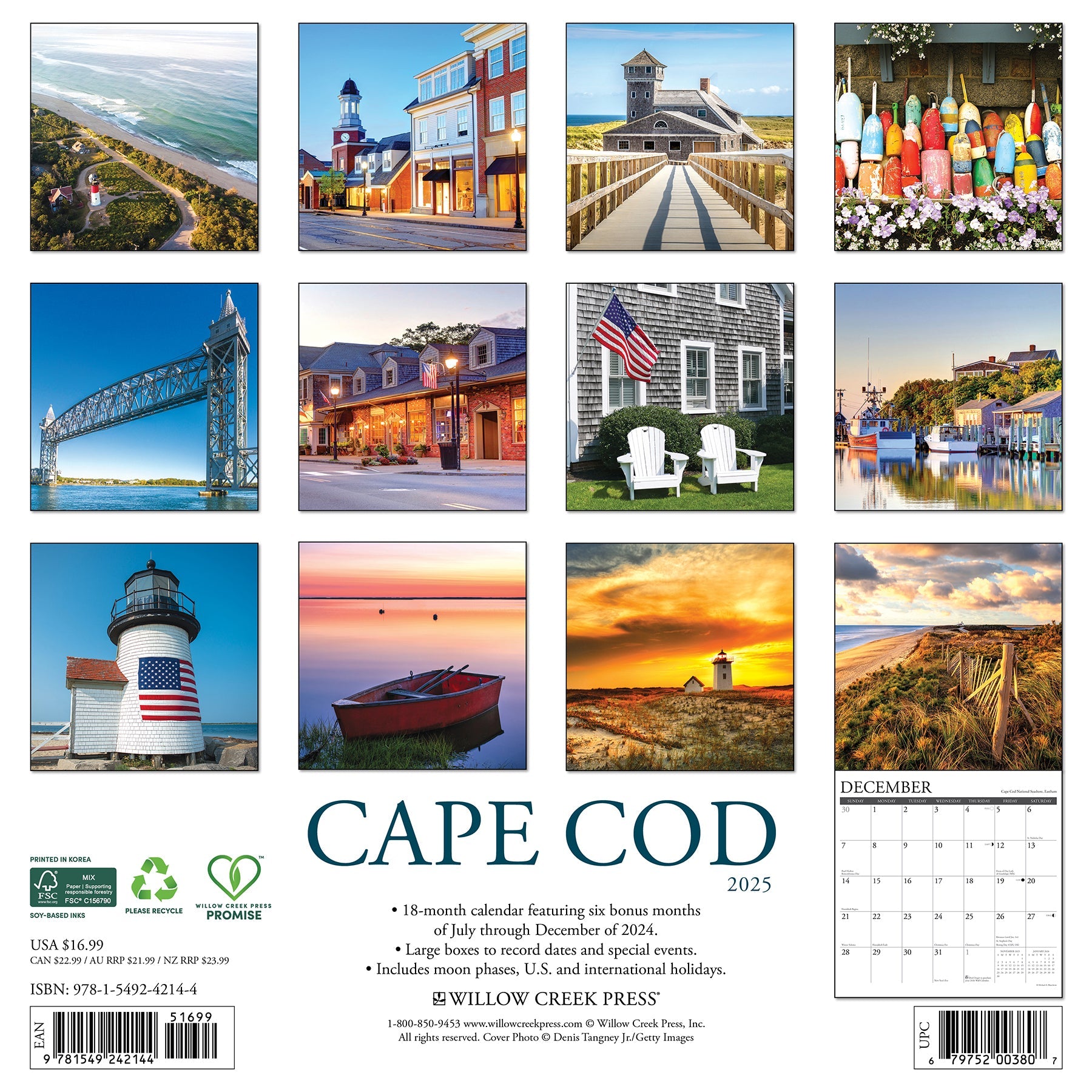 2025 Cape Cod - Square Wall Calendar