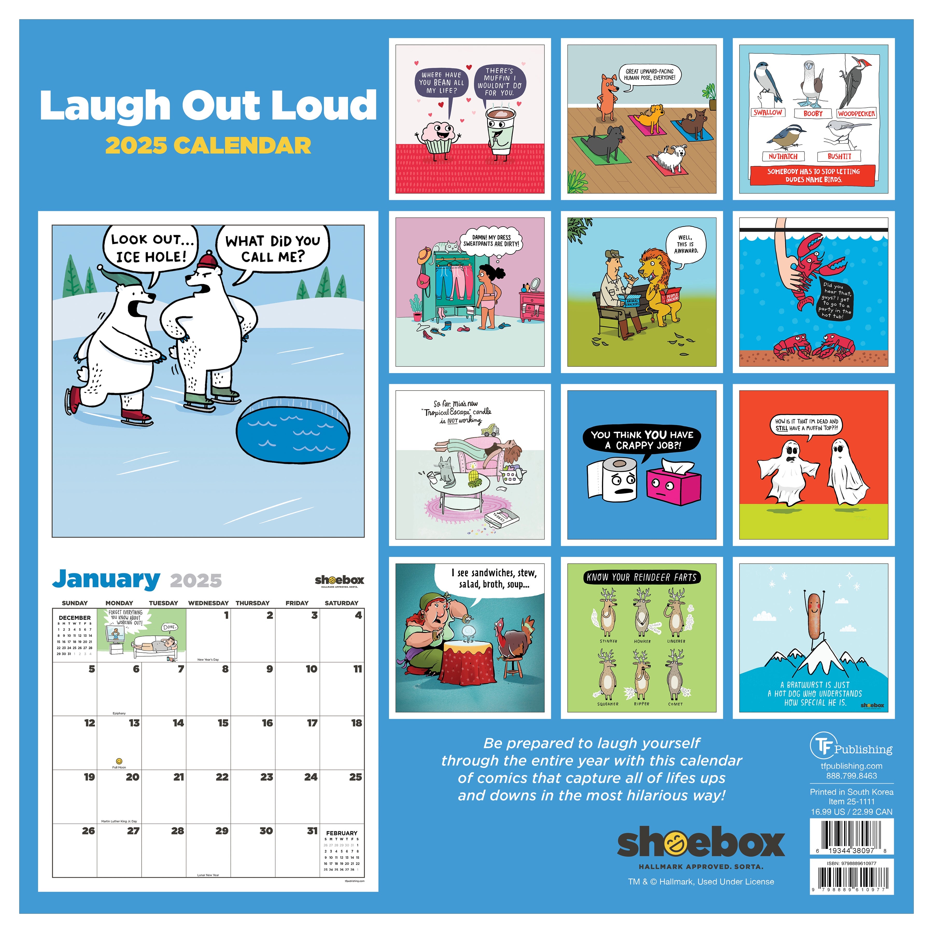 2025 Shoebox - Square Wall Calendar