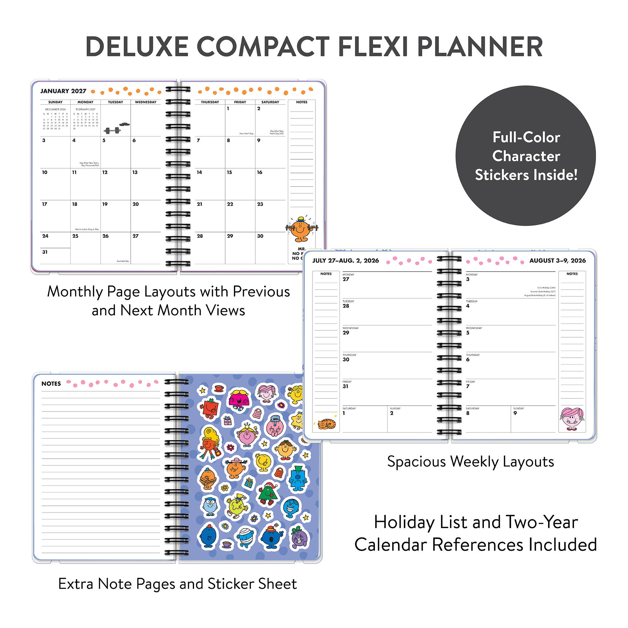 2027 Little Miss Boss Lady Deluxe Compact Flexi Planner