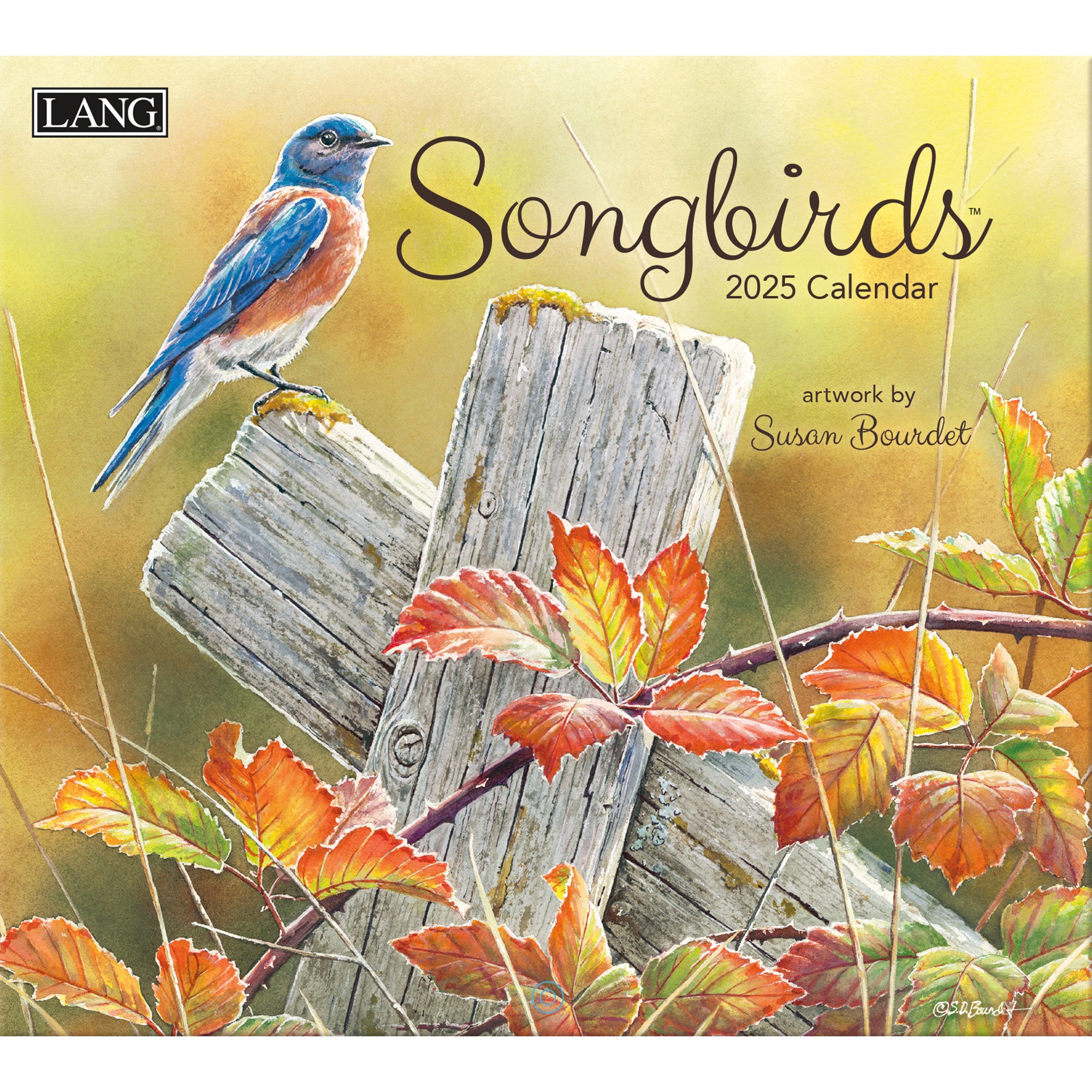 2025 Songbirds By Susan Bourdet - LANG Deluxe Wall Calendar