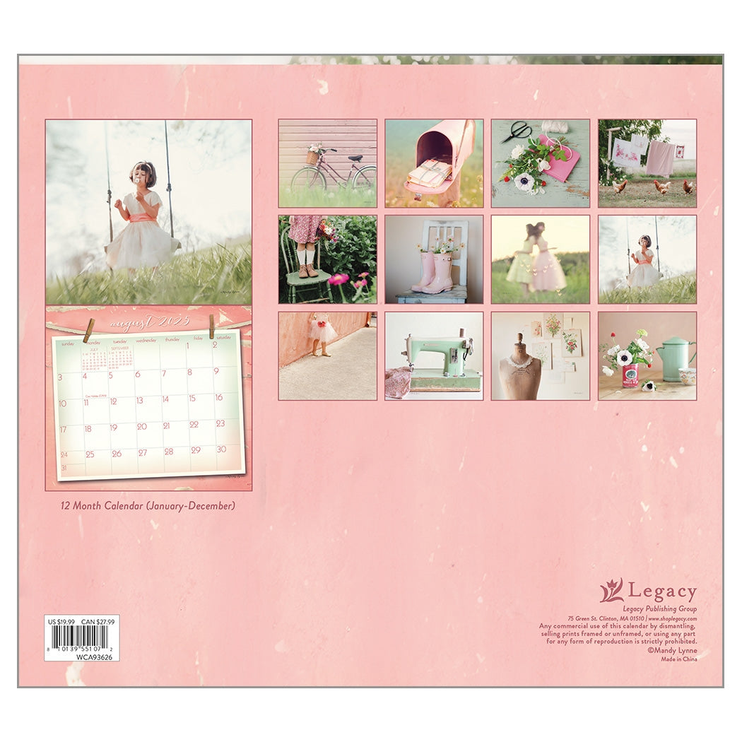 2025 Vintage Pink - Legacy Deluxe Wall Calendar