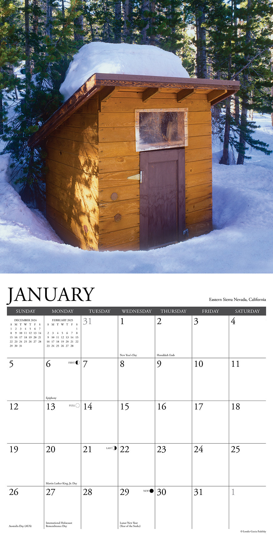 2025 Outhouses - Square Wall Calendar