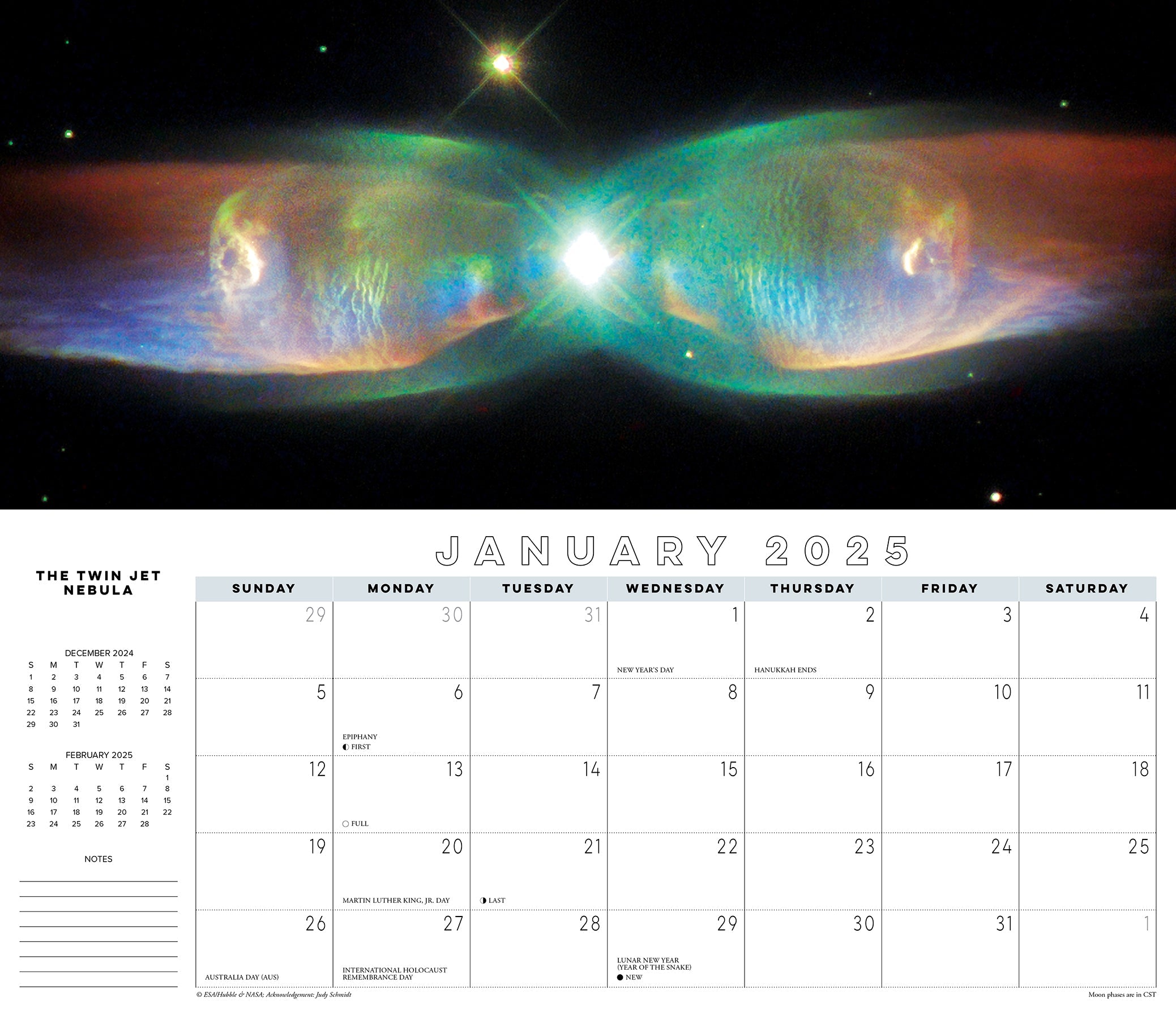 2025 Astronomy Panoramic - Deluxe Wall Calendar