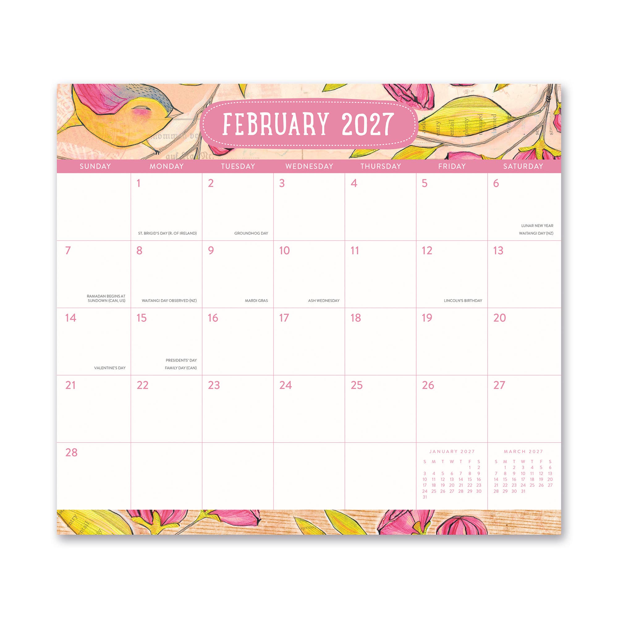 2027 Where Love Grows Magnetic Monthly Pad