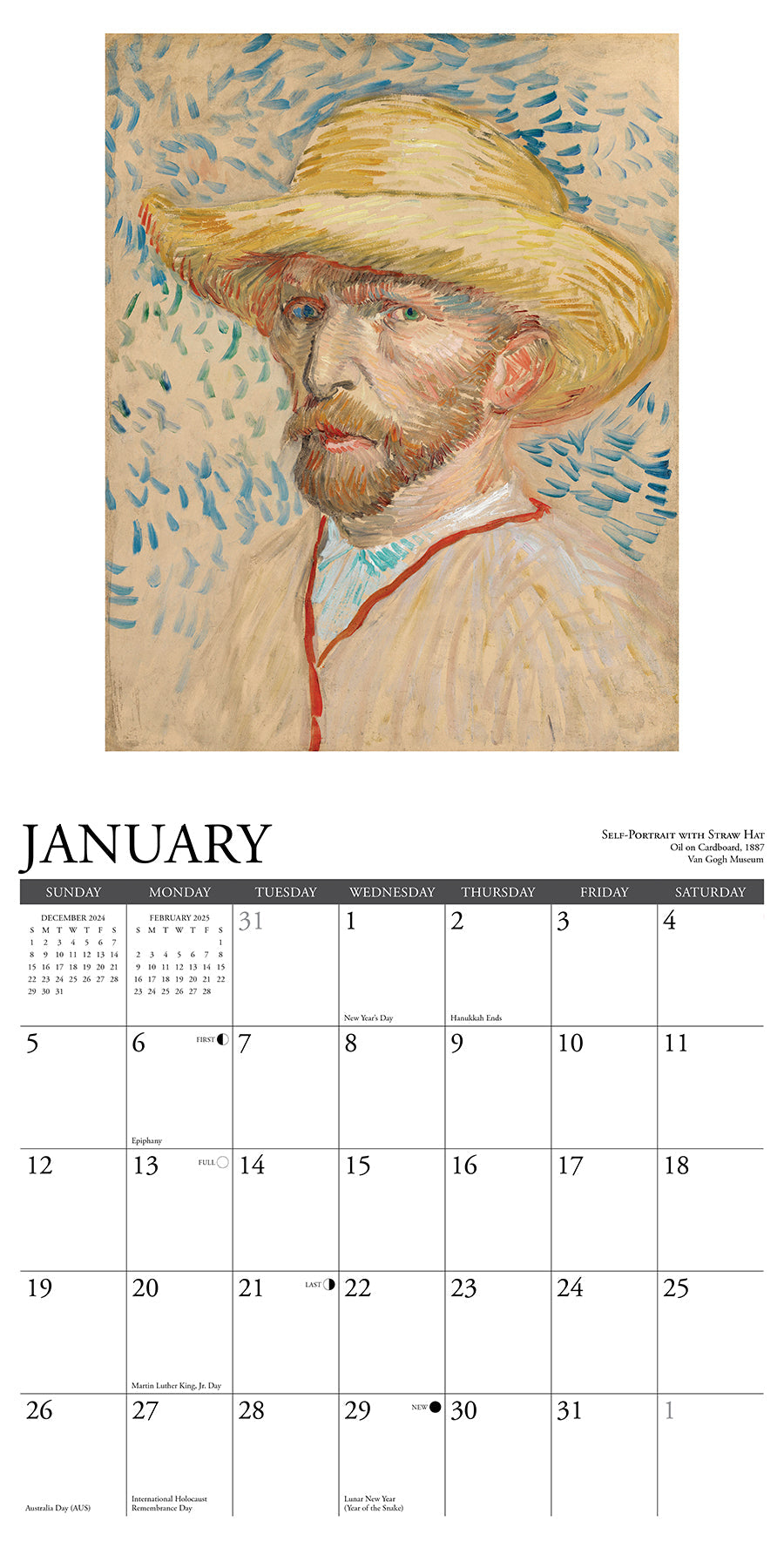 2025 Van Gogh - Square Wall Calendar