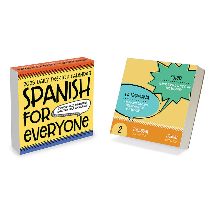 2025 Spanish Words - Daily Boxed Page-A-Day Calendar