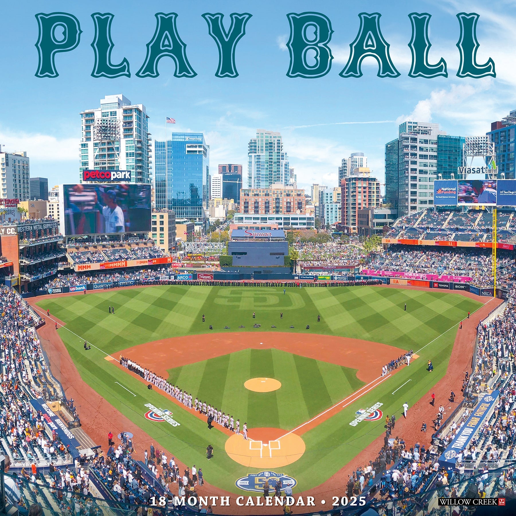 2025 Play Ball - Square Wall Calendar