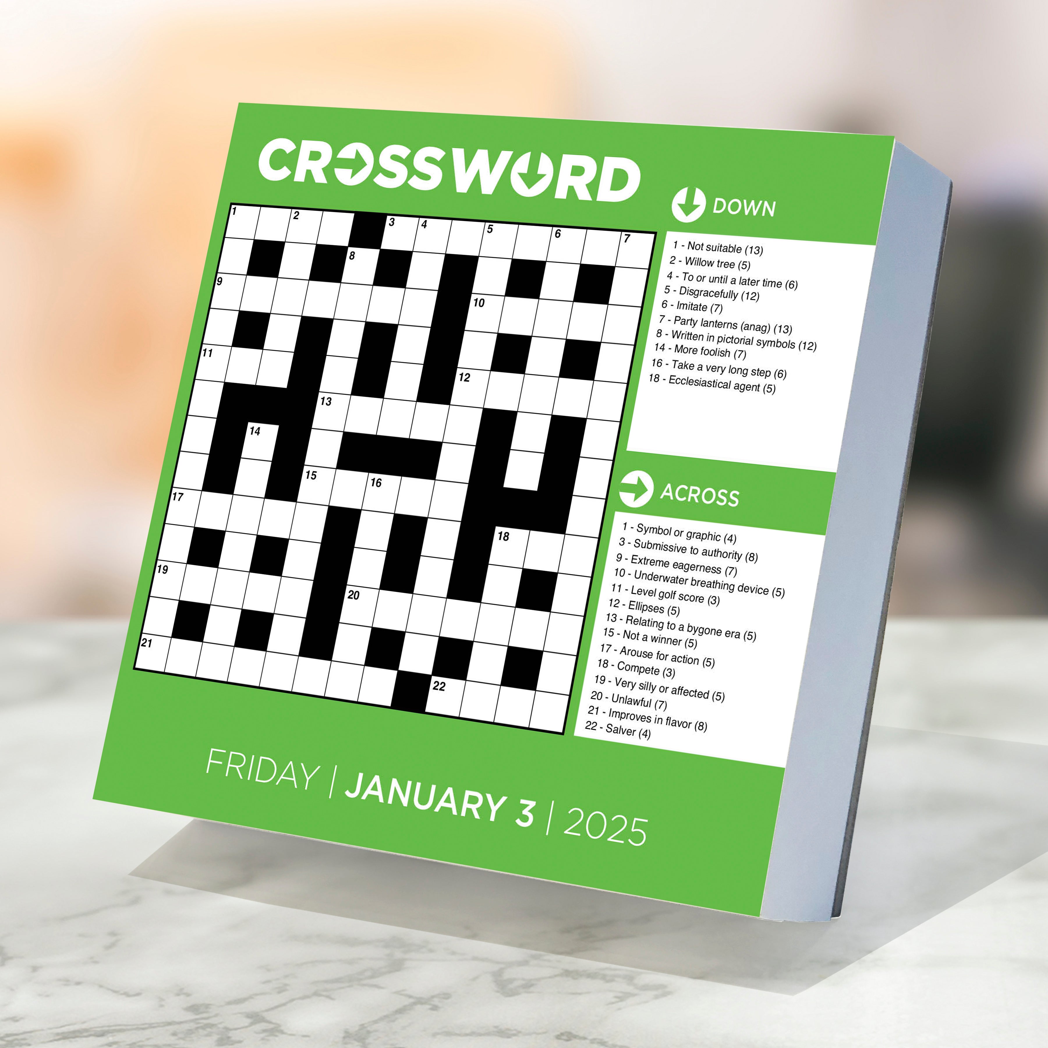 2025 Daily Word Puzzle - Daily Boxed Page-A-Day Calendar