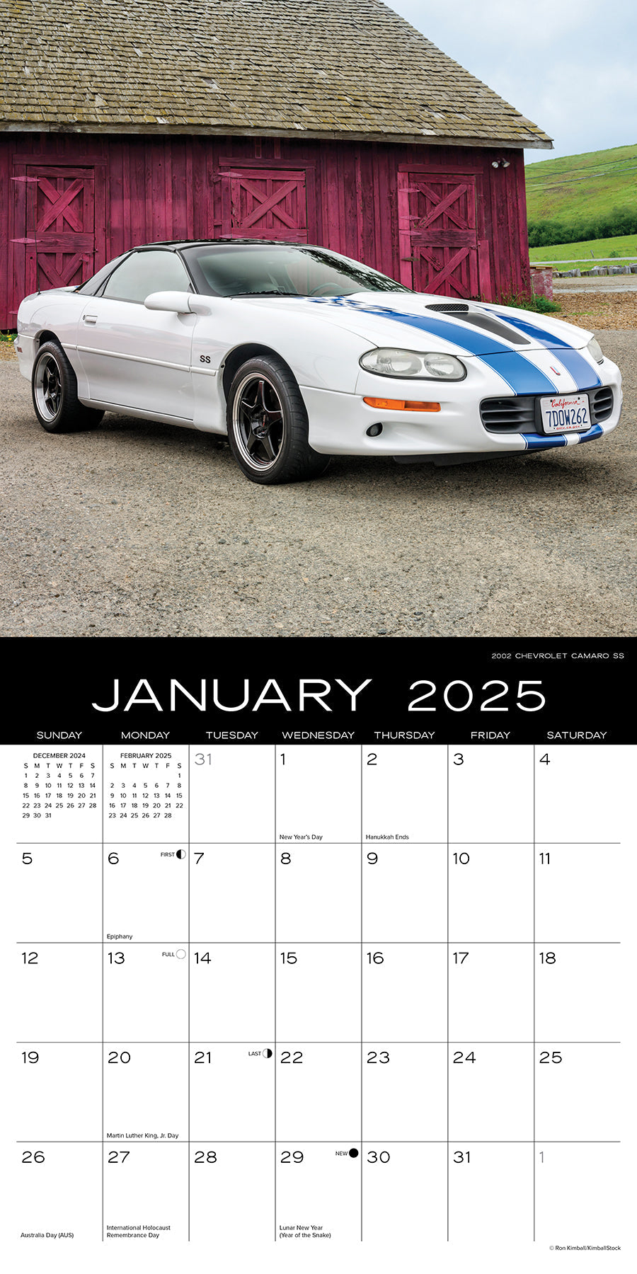 2025 Camaro (w/foil) - Square Wall Calendar