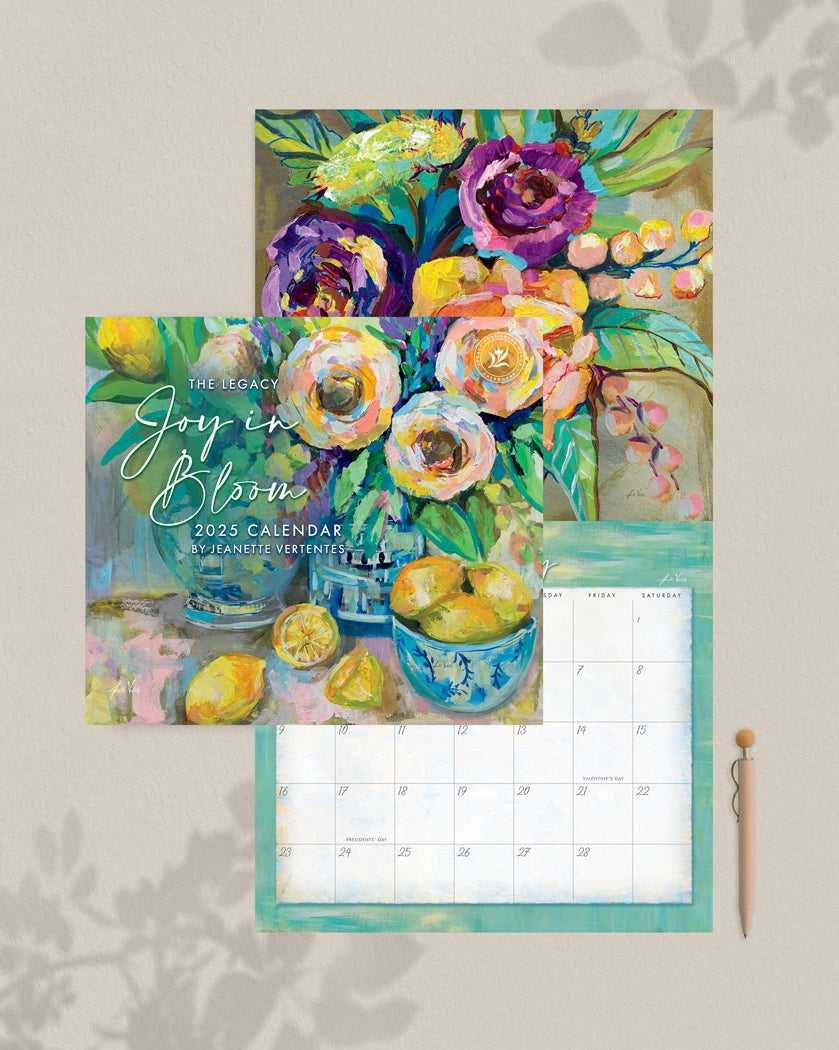 2025 Joy In Bloom - Legacy Deluxe Wall Calendar