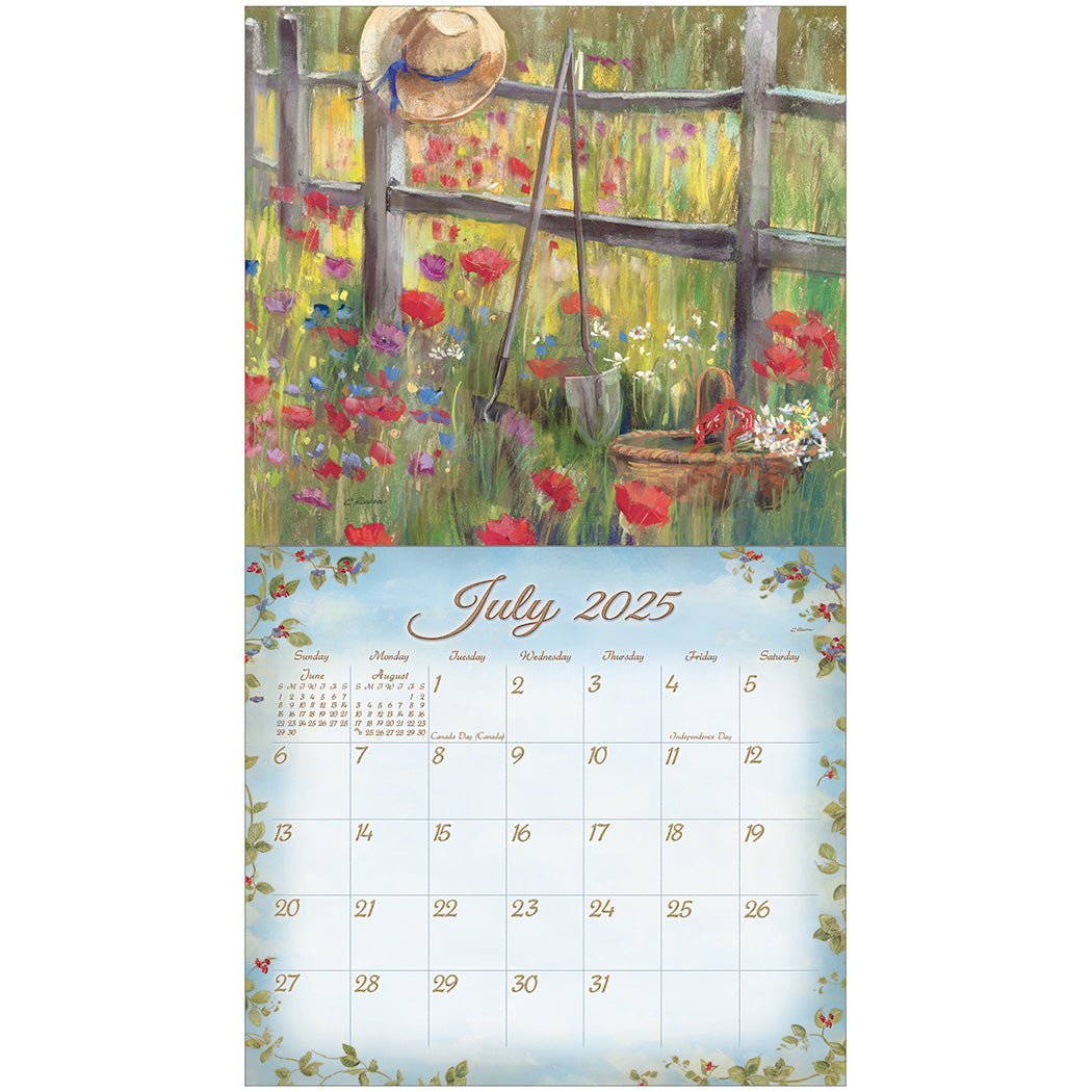 2025 Cottage Garden - Legacy Deluxe Wall Calendar
