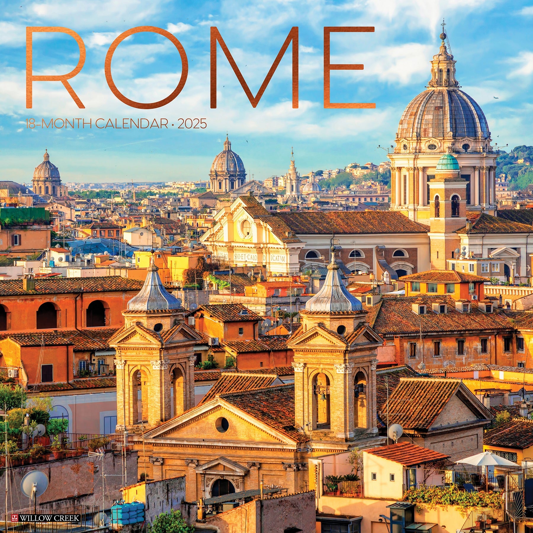 2025 Rome (w/foil) - Square Wall Calendar