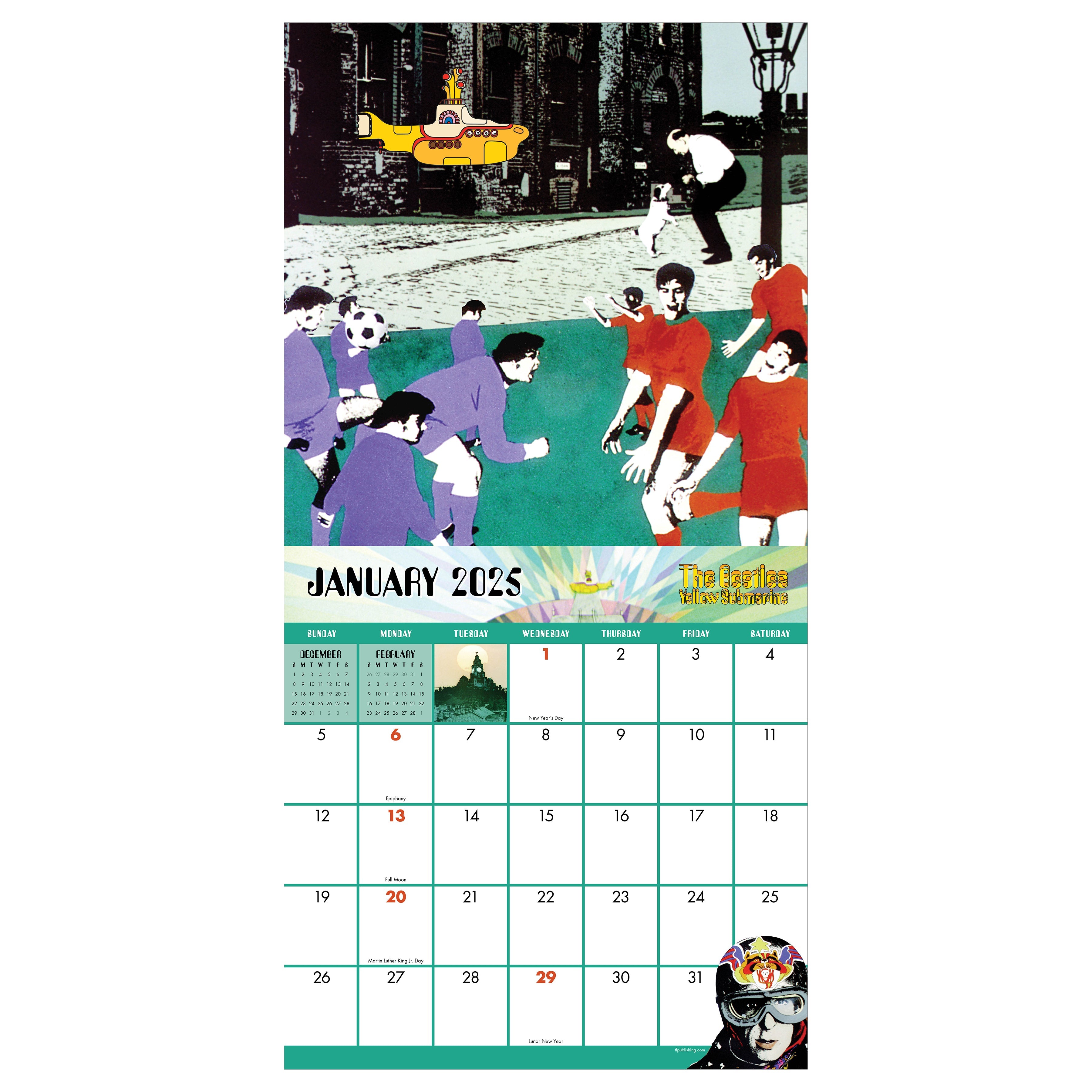 2025 The Beatles: Yellow Submarine - Square Wall Calendar