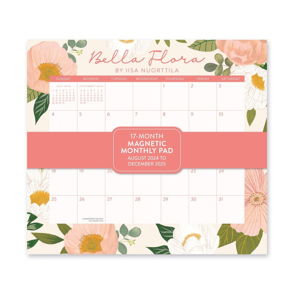 2025 Bella Flora - Monthly Magnetic Pad Calendar by Orange Circle Studio