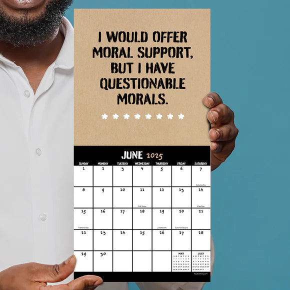 2025 Anti-Affirmations & Sarcasm - Mini Wall Calendar