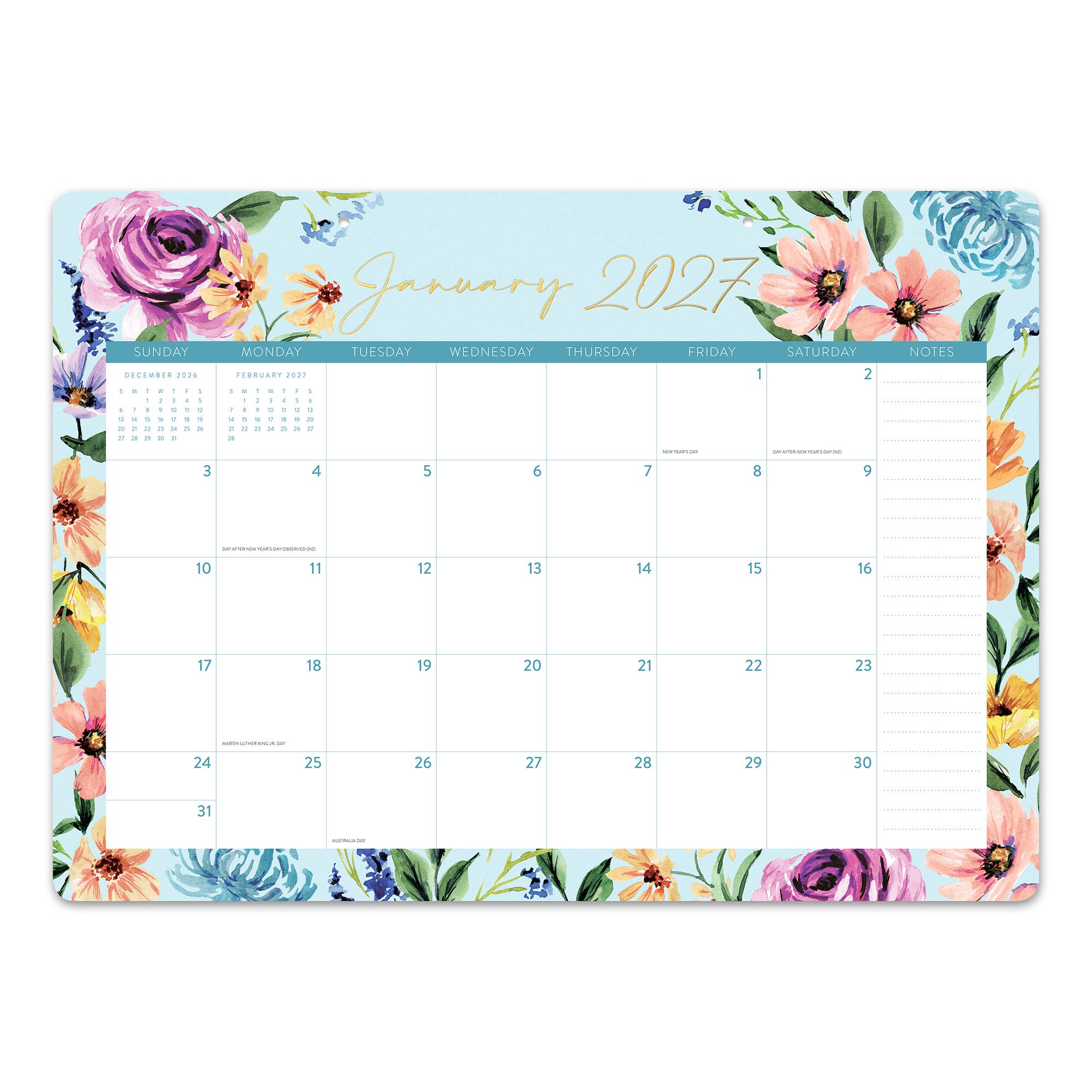 2027 Bella Flora Decorative Desk Blotter
