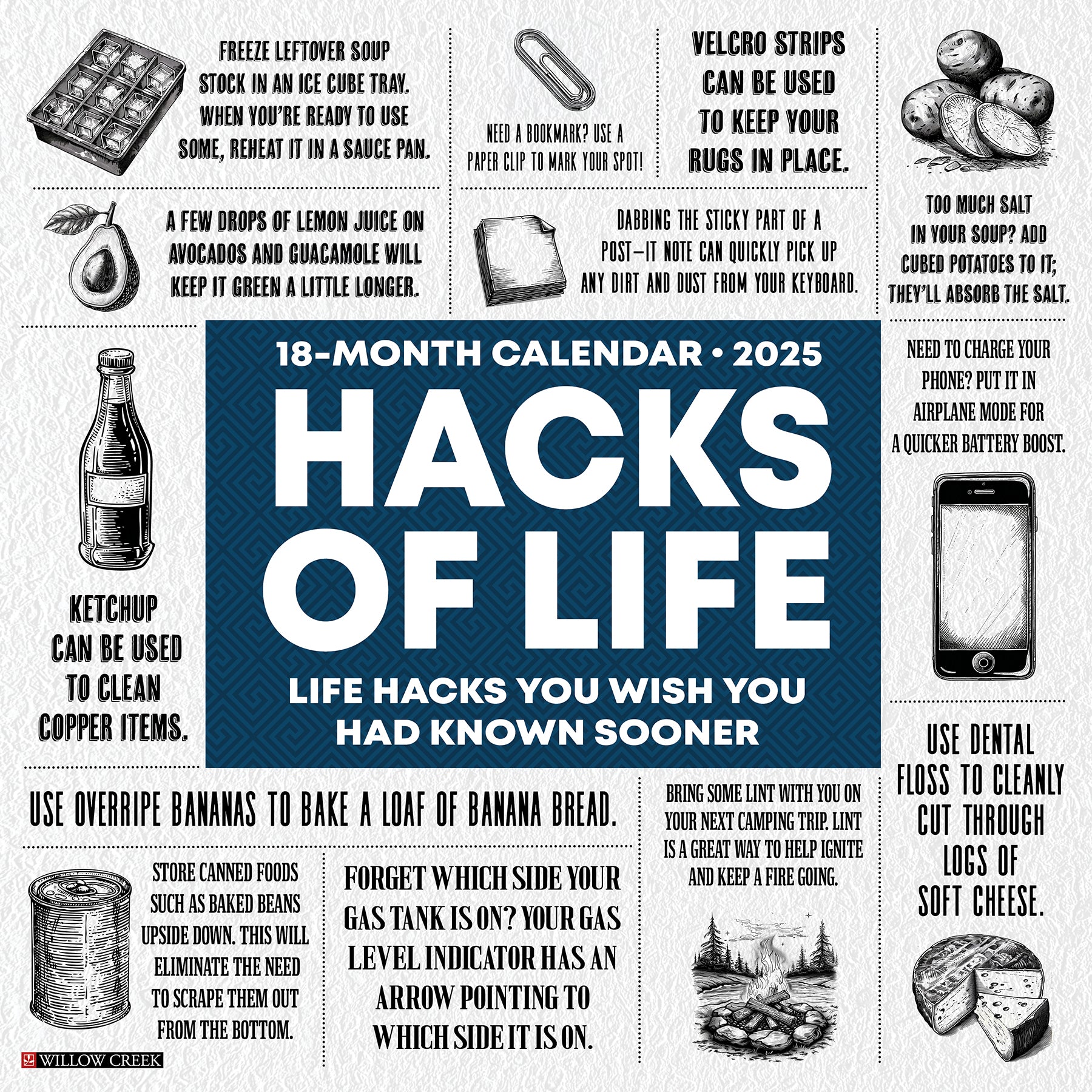 2025 Hacks of Life - Square Wall Calendar