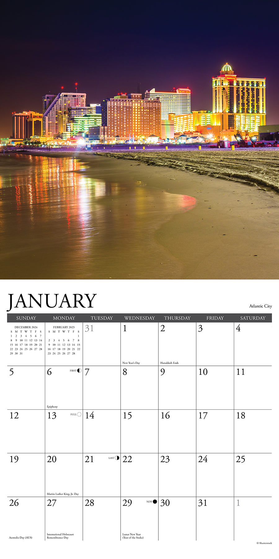 2025 Jersey Shore - Square Wall Calendar