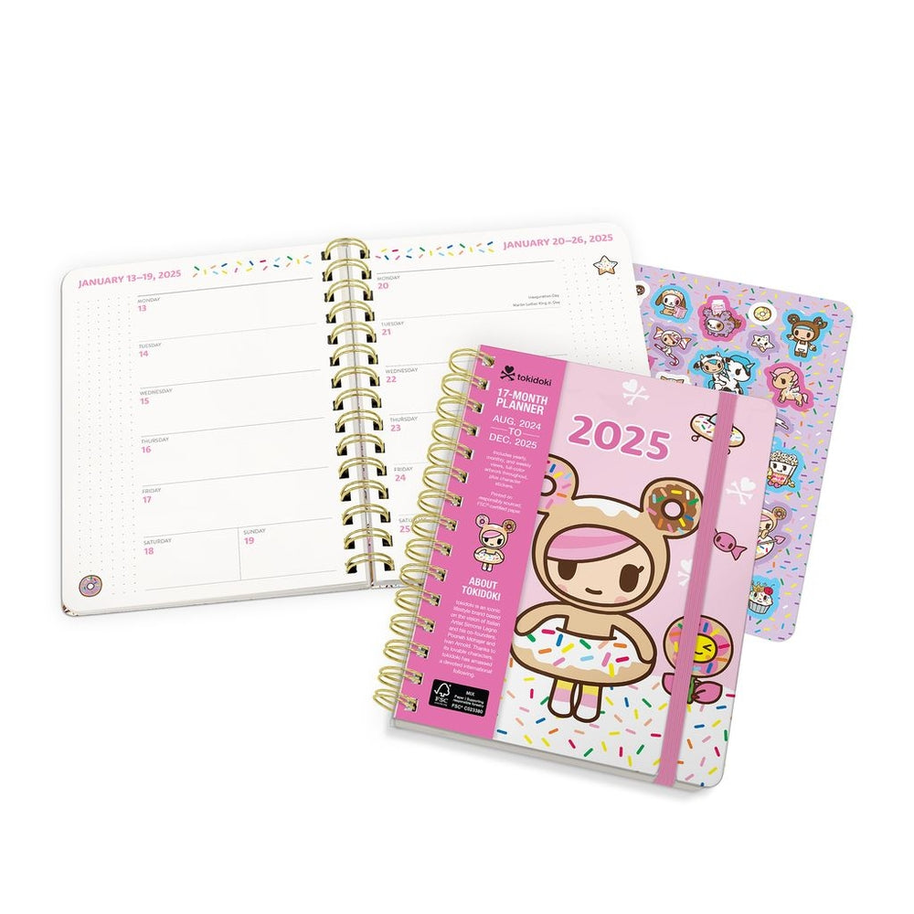 2025 Tokidoki Donutella - Deluxe Compact Flexi Weekly & Monthly Diary/Planner by Orange Circle Studio