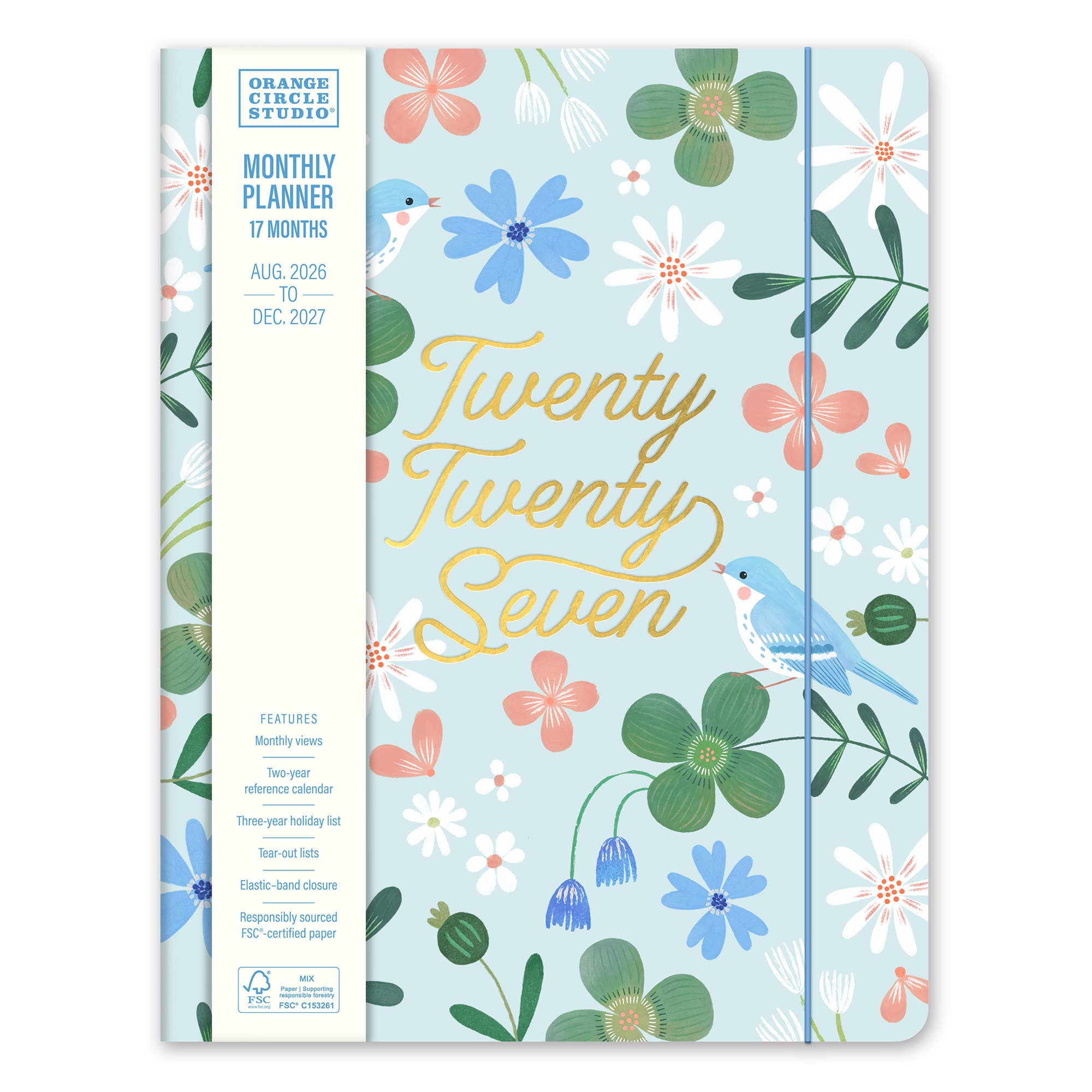 2027 Birds & Blooms Just Right Monthly Planner