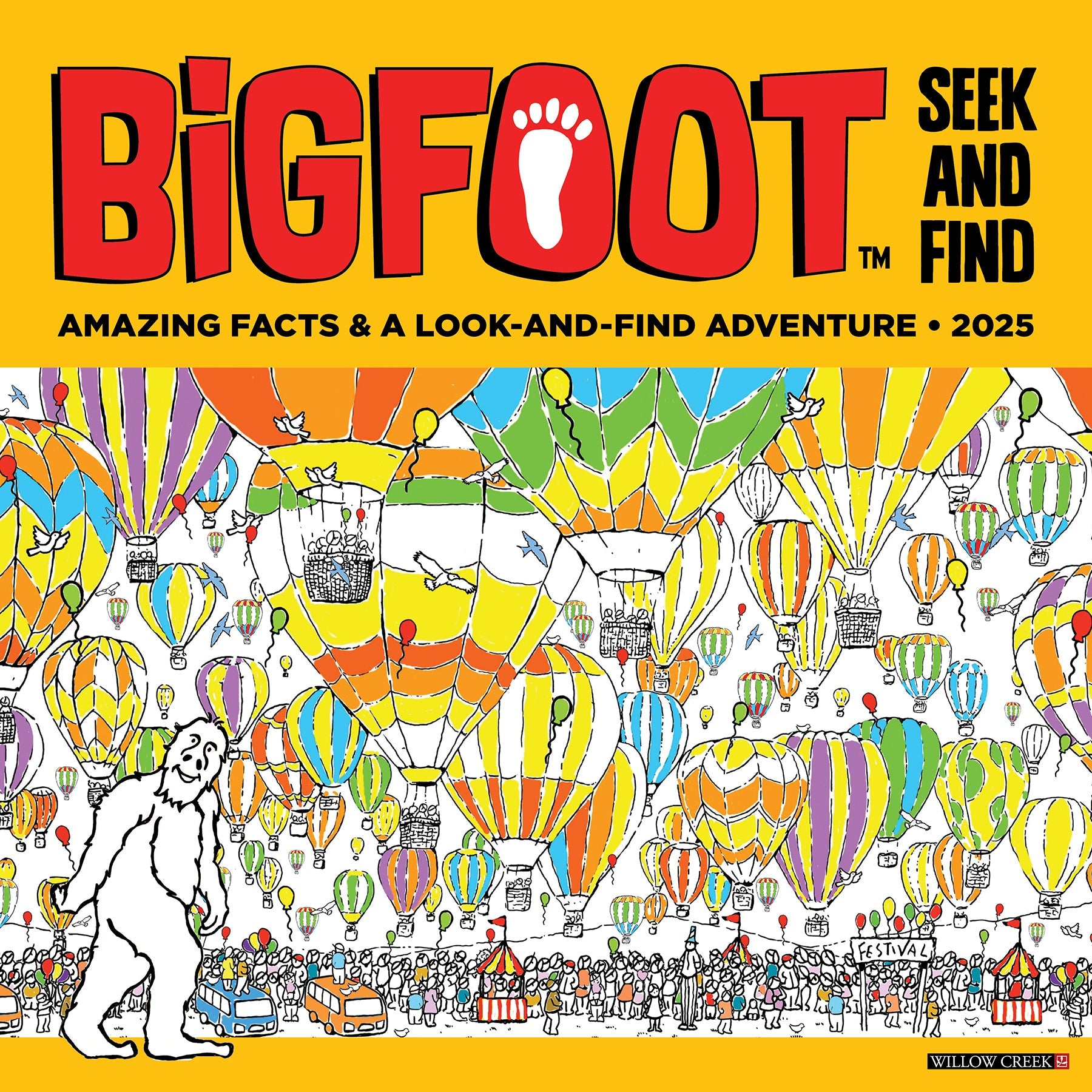 2025 Bigfoot Seek & Find - Square Wall Calendar