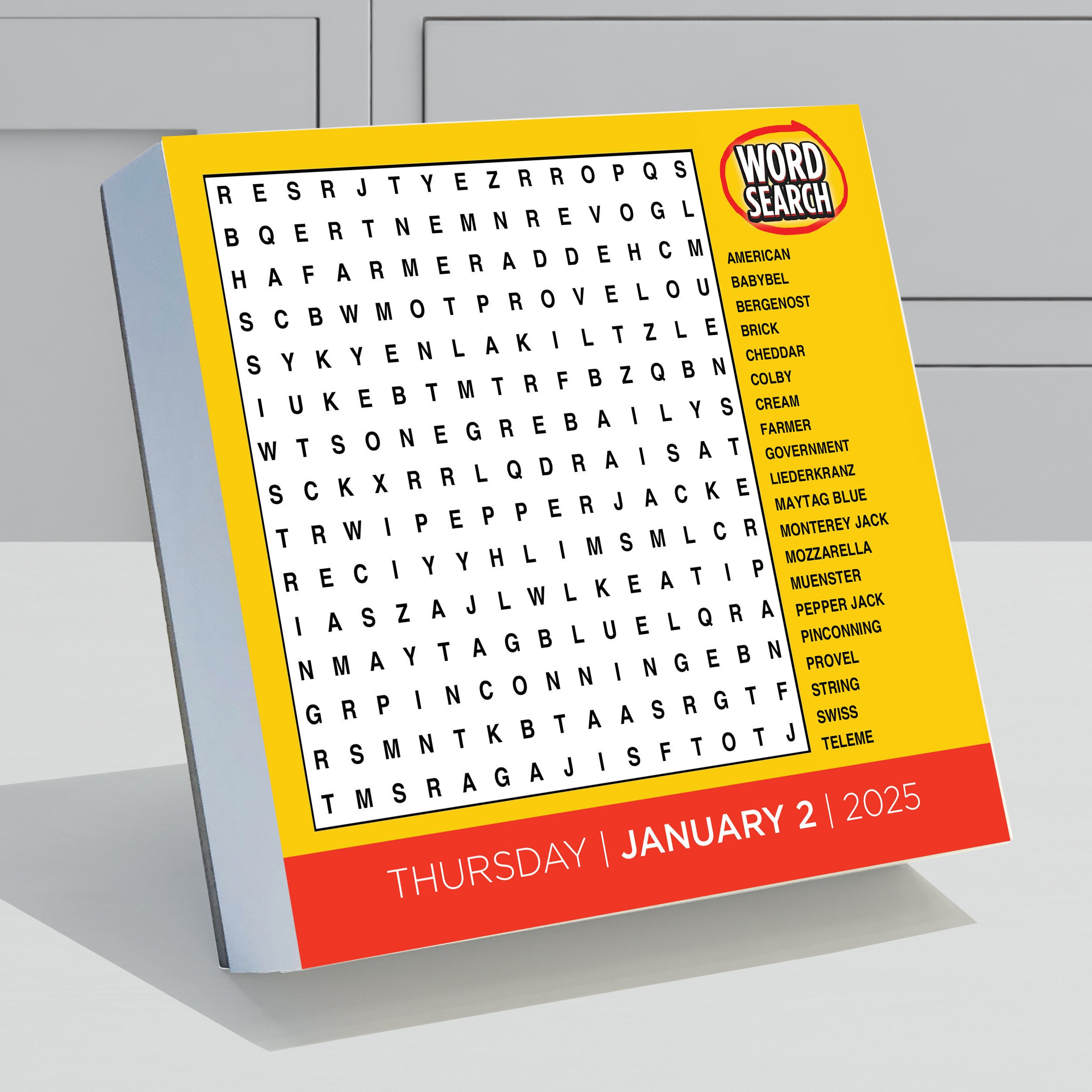 2025 Daily Word Puzzle - Daily Boxed Page-A-Day Calendar