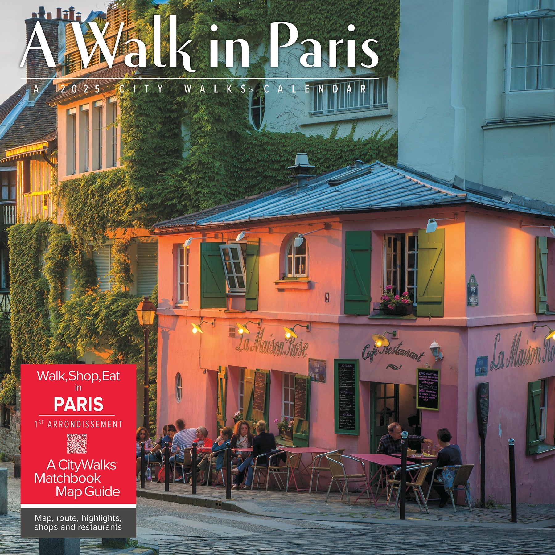 2025 A Walk in Paris - Square Wall Calendar