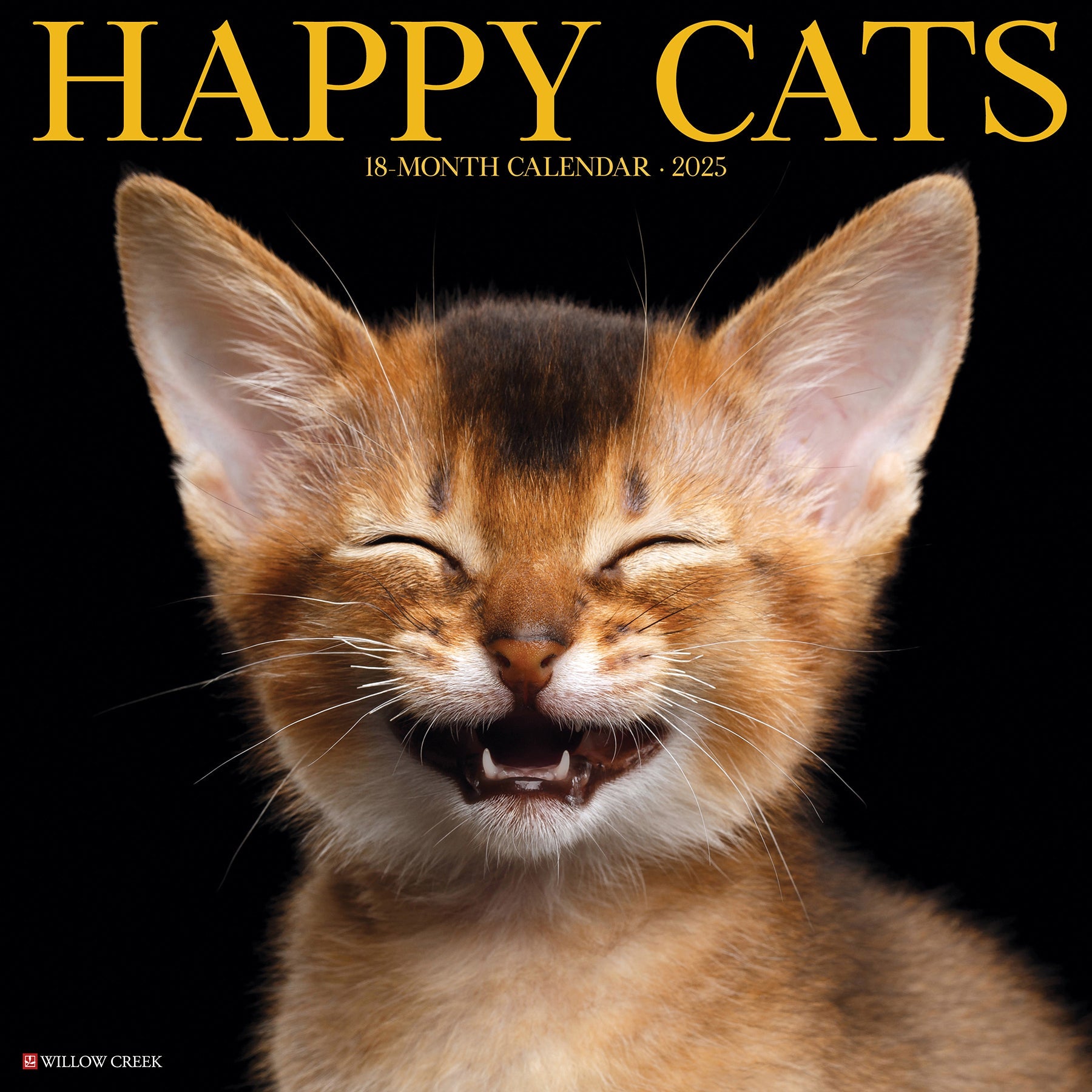 2025 Happy Cats - Square Wall Calendar