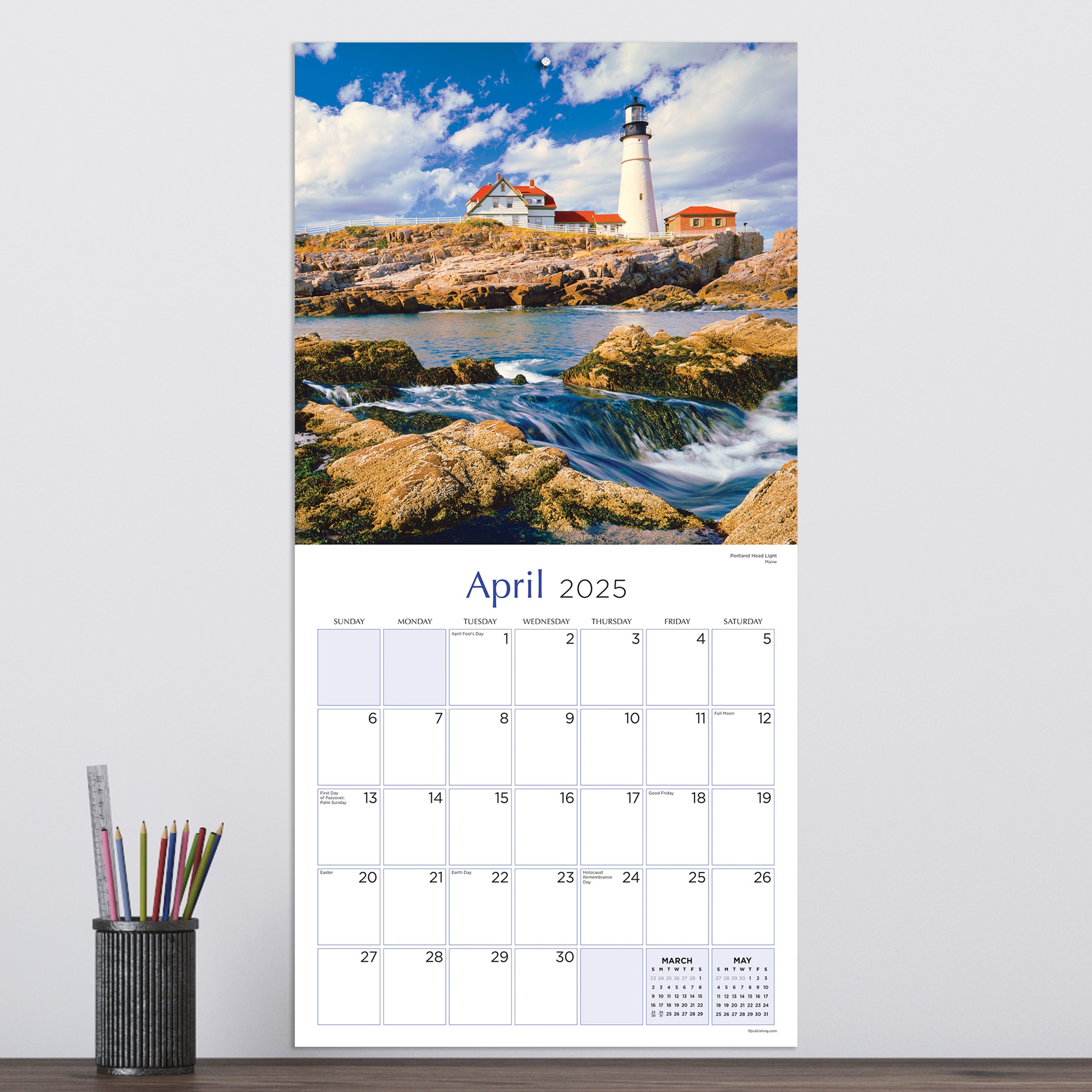 2025 Lighthouses - Square Wall Calendar