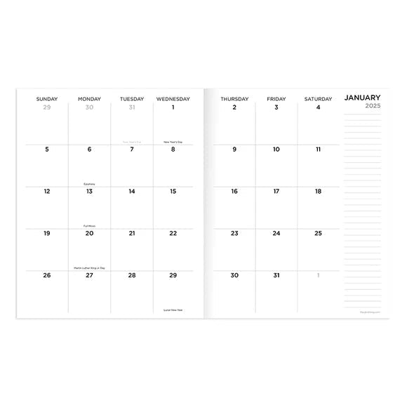 2025 Anything But Basic Kraft - Medium Monthly Diary/Planner