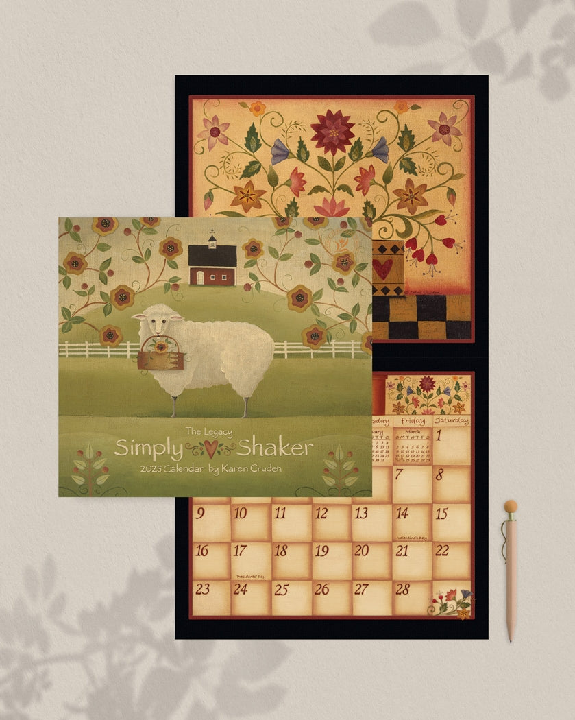 2025 Simply Shaker - Legacy Deluxe Wall Calendar
