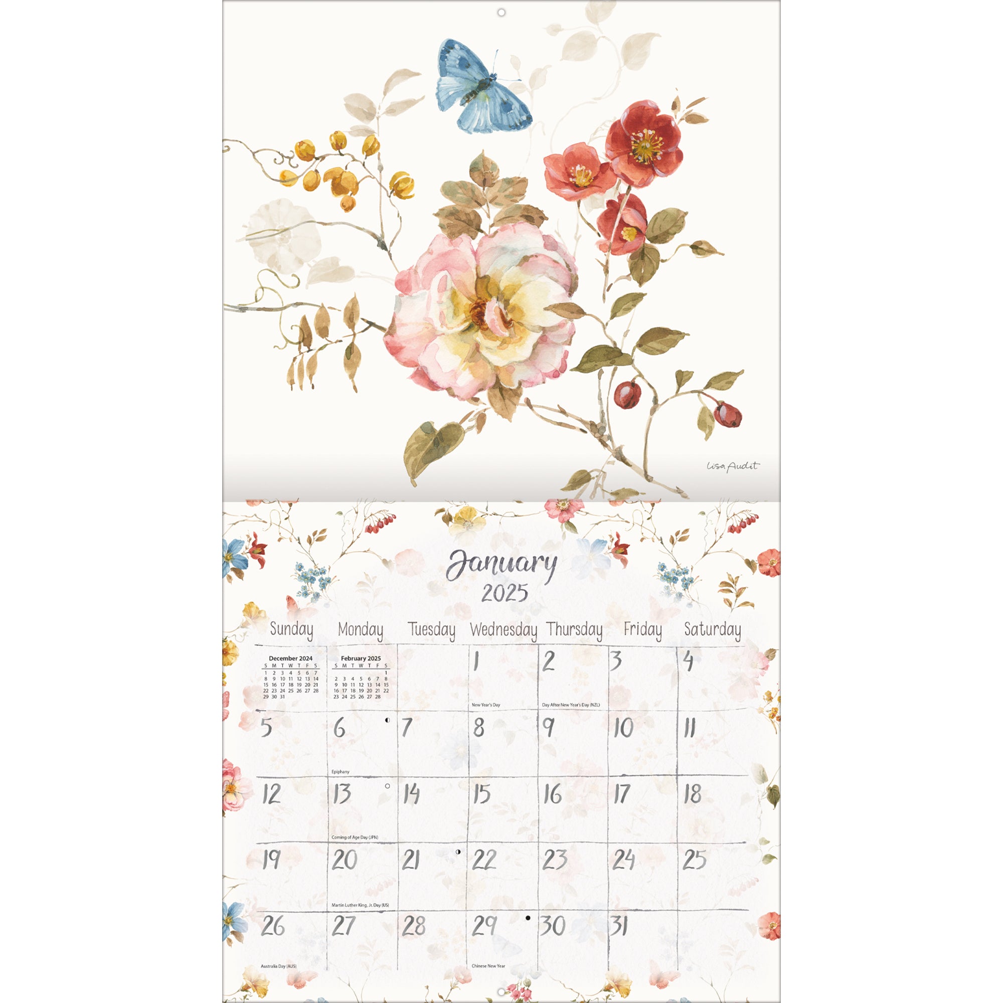 2025 Watercolor Seasons by Lisa Audit - LANG Deluxe Wall Calendar