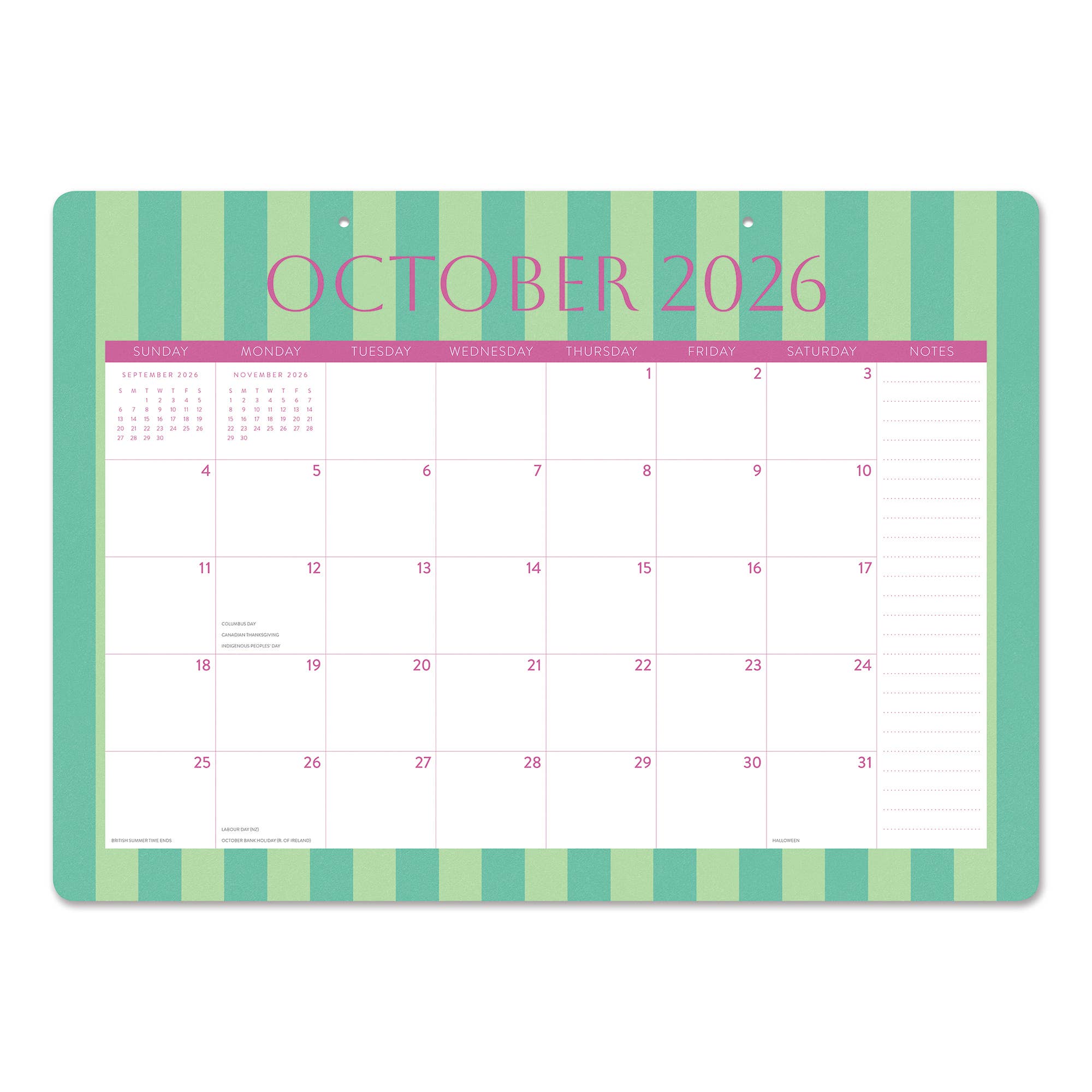 2027 Cabana Stripes Decorative Desk Blotter