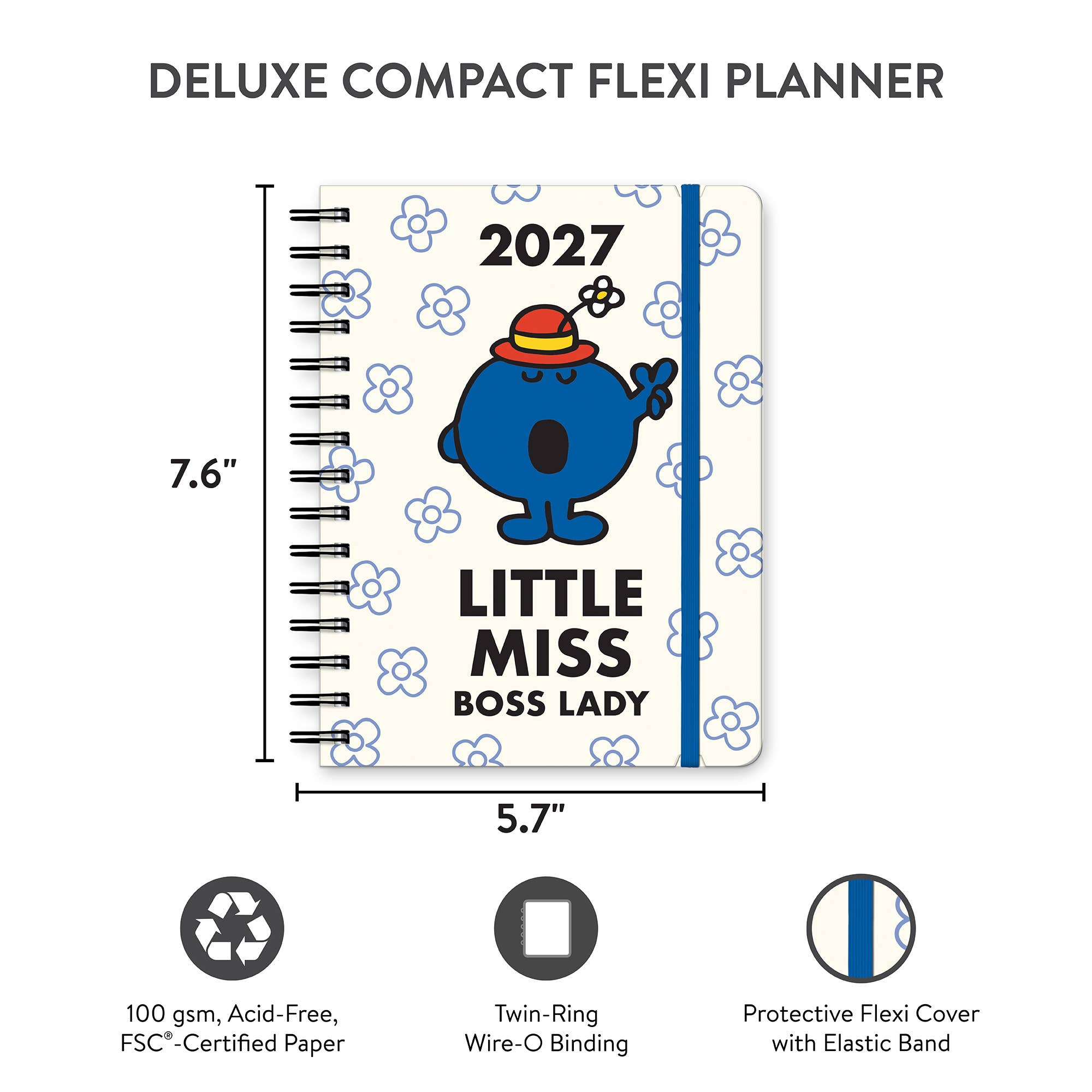 2027 Little Miss Boss Lady Deluxe Compact Flexi Planner